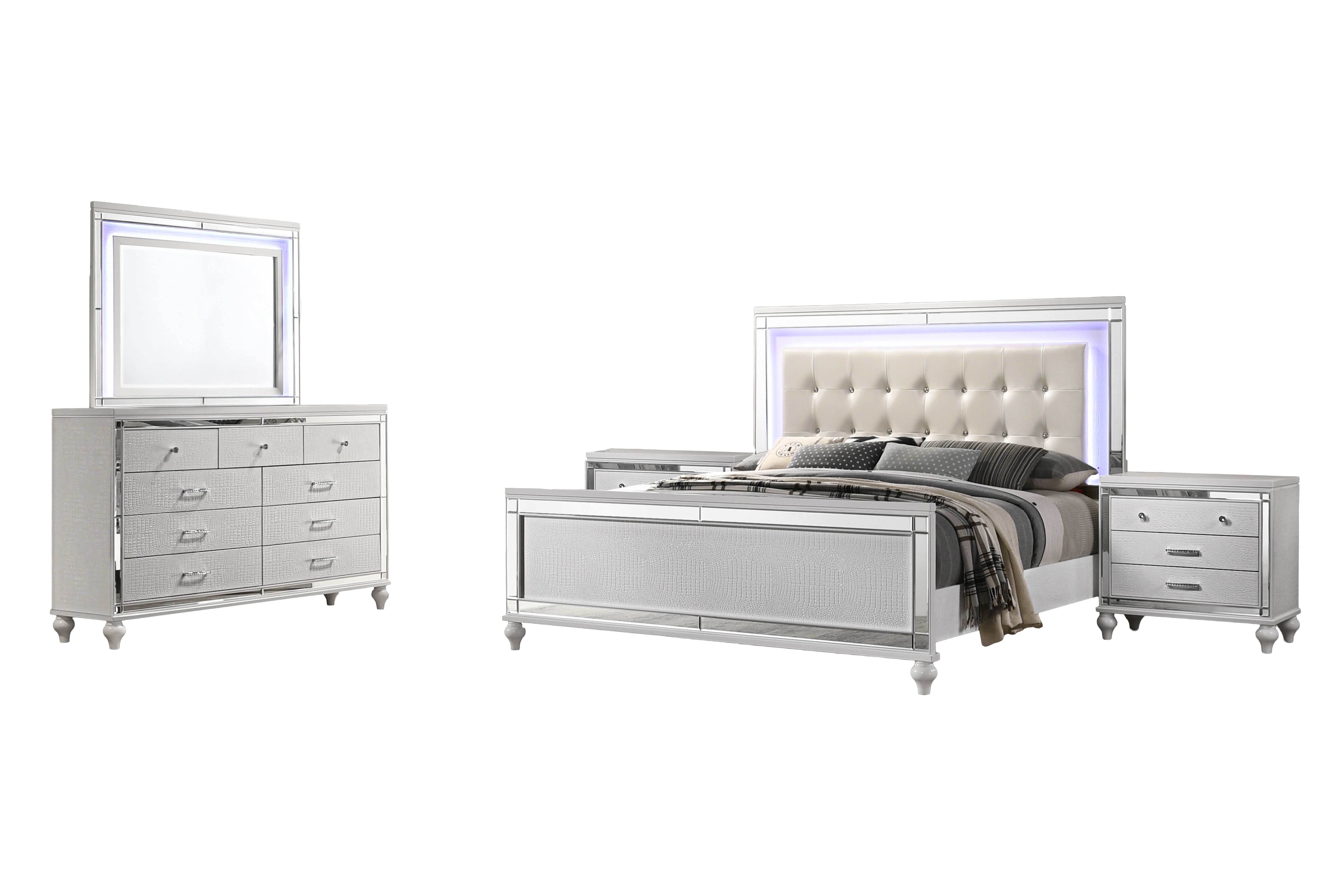 Eastern King · 5 Pc · Bed & Dresser & Mirror & 2 Nightstands