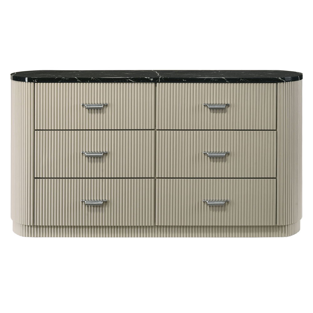 Travonte - Dresser - Gray / Beige, beige, view 3