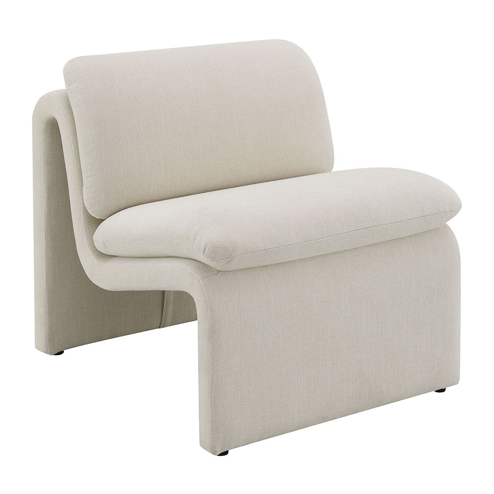Jaeda - Accent Chair - Ivory Boucle, beige, view 2