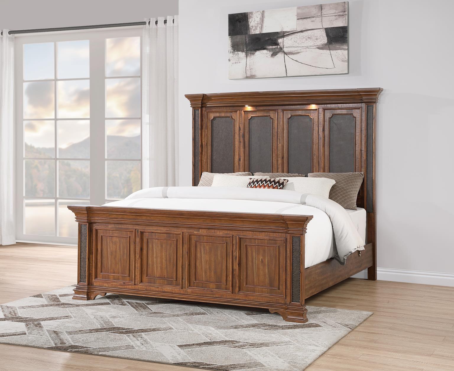 B020 - King Bed - Brown / Gray