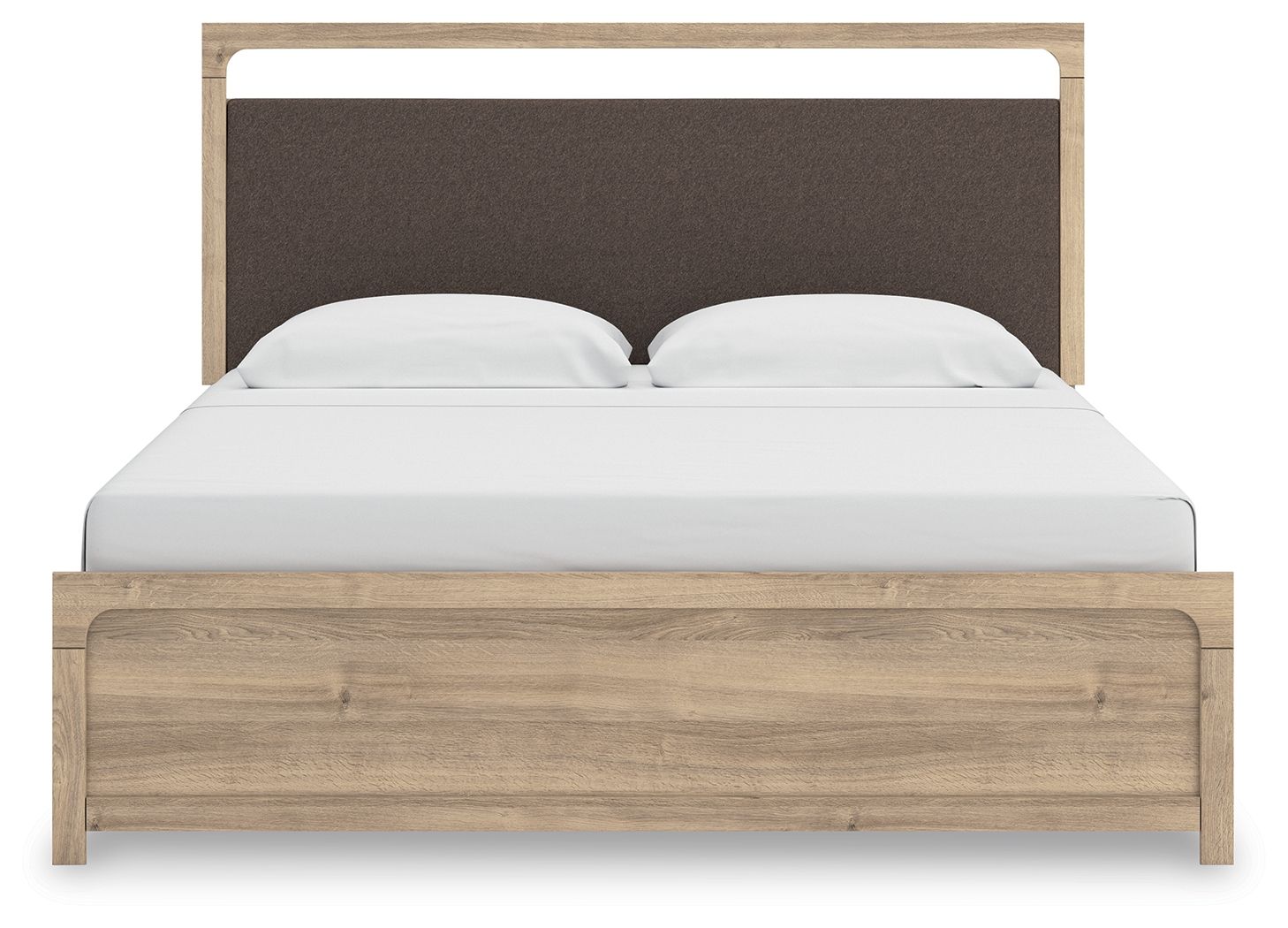 Kinlanni - King Upholstered Panel Bed - Tan