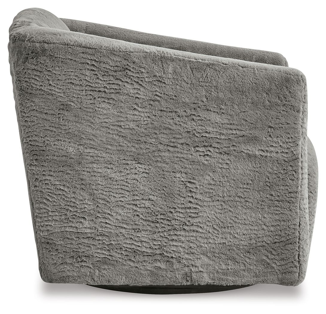 Ashley Furniture Bramner - Swivel Accent Chair - Charcoal - Image 4