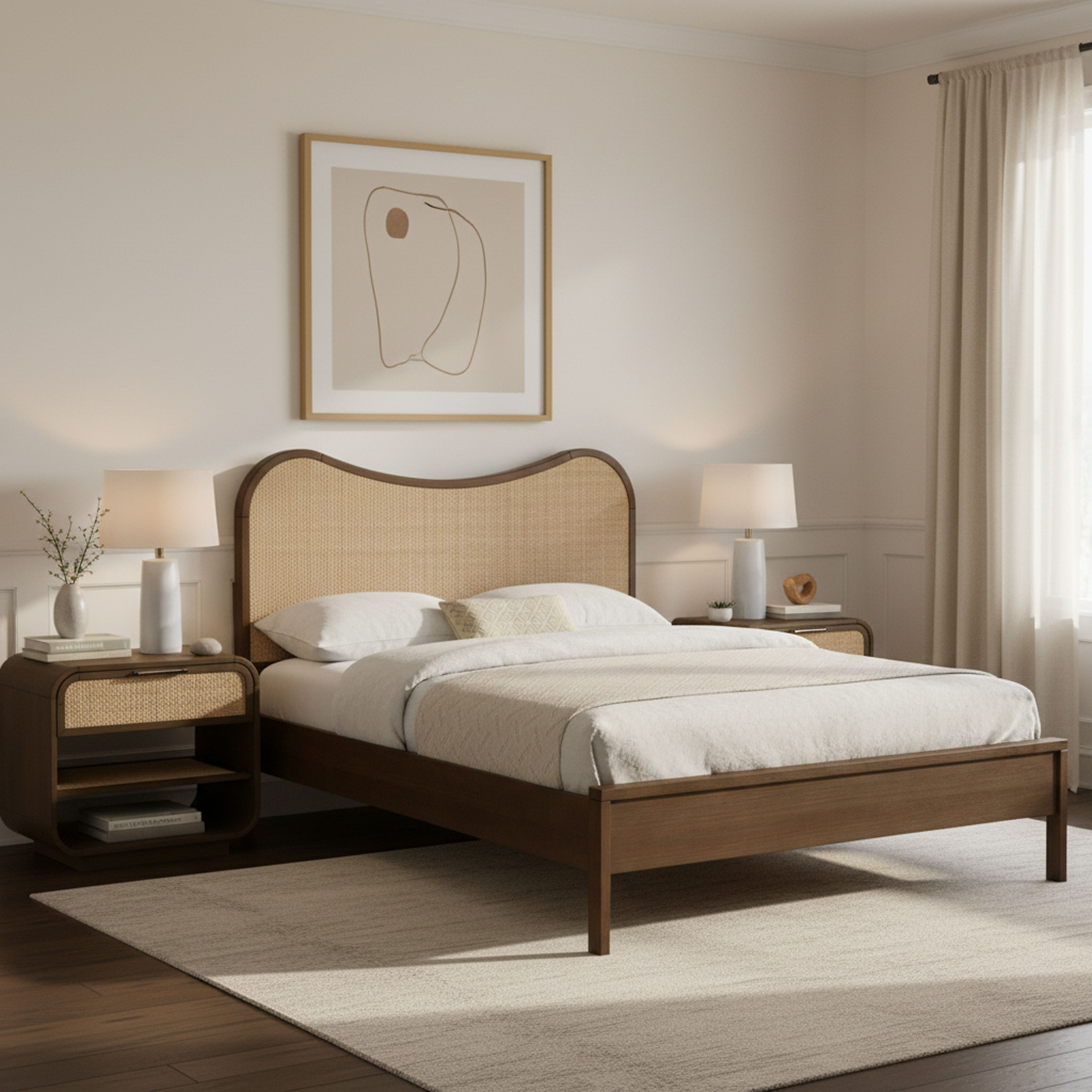 Windsor - Solid Wood Full Bed (3 Boxes) - Brown