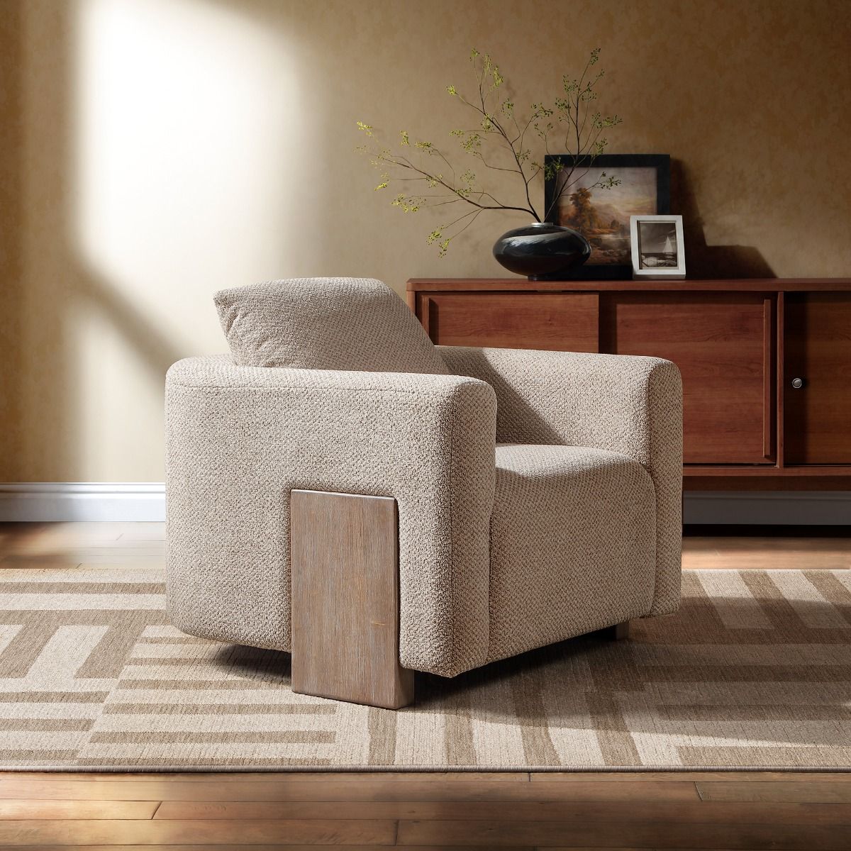 Tryne - Accent Chair - Latte, beige, view 8