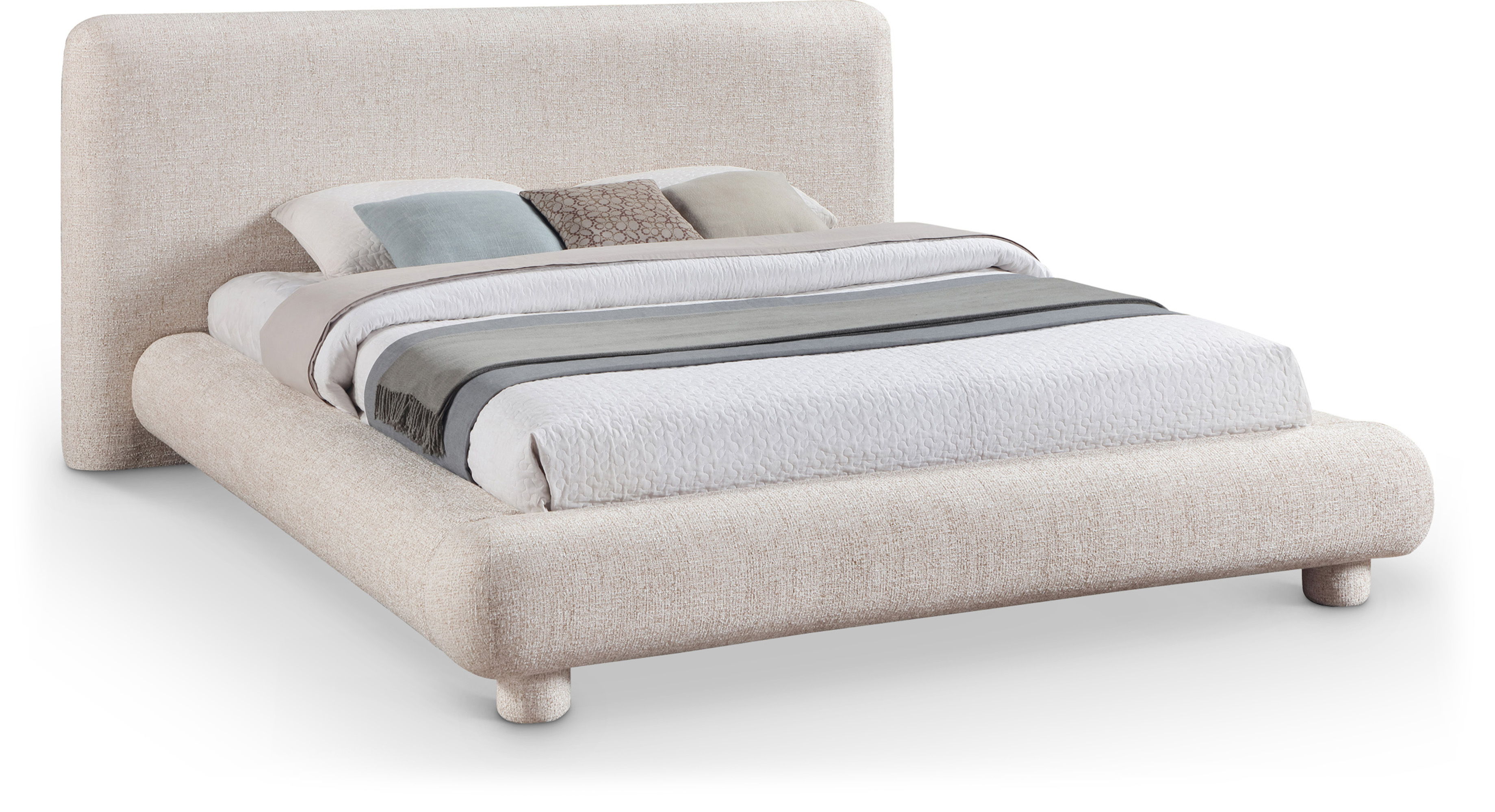 Blair - Fabric King Bed - Beige