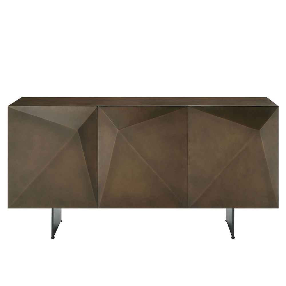 Malika - Ceramic Top Server - Copper Cross Brushed, dark brown, view 8