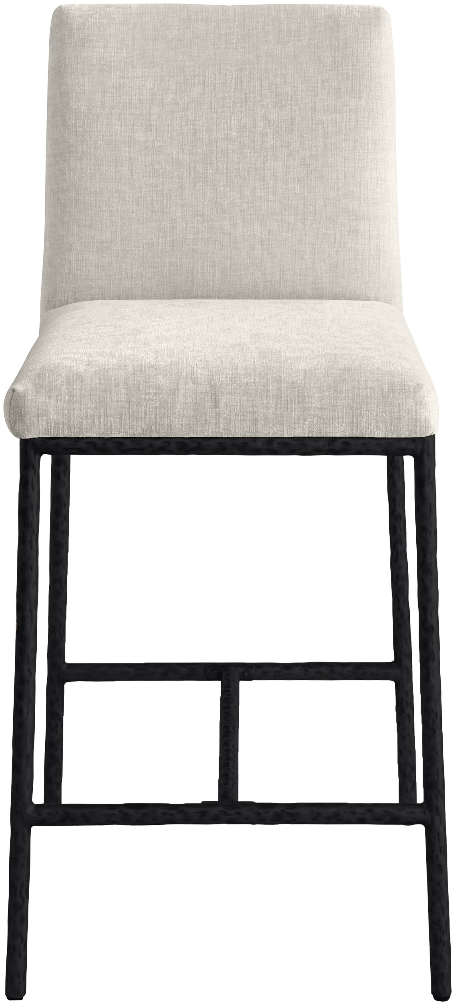 Reeves - Chenille Fabric Upholstered Counter Stool (Set of 2) - Cream