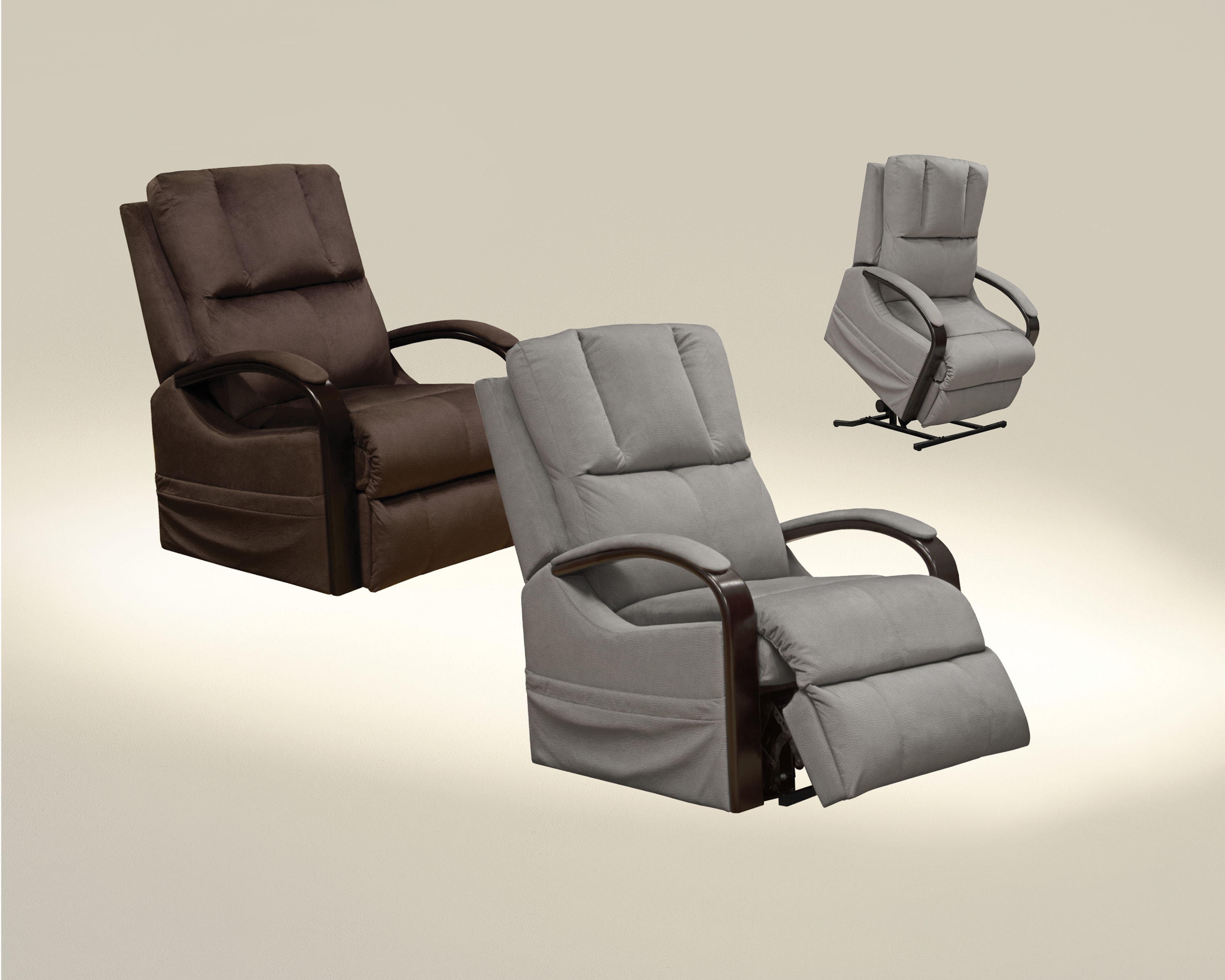 Chandler - Power Lift Recliner With Heat & Massage - Aluminum