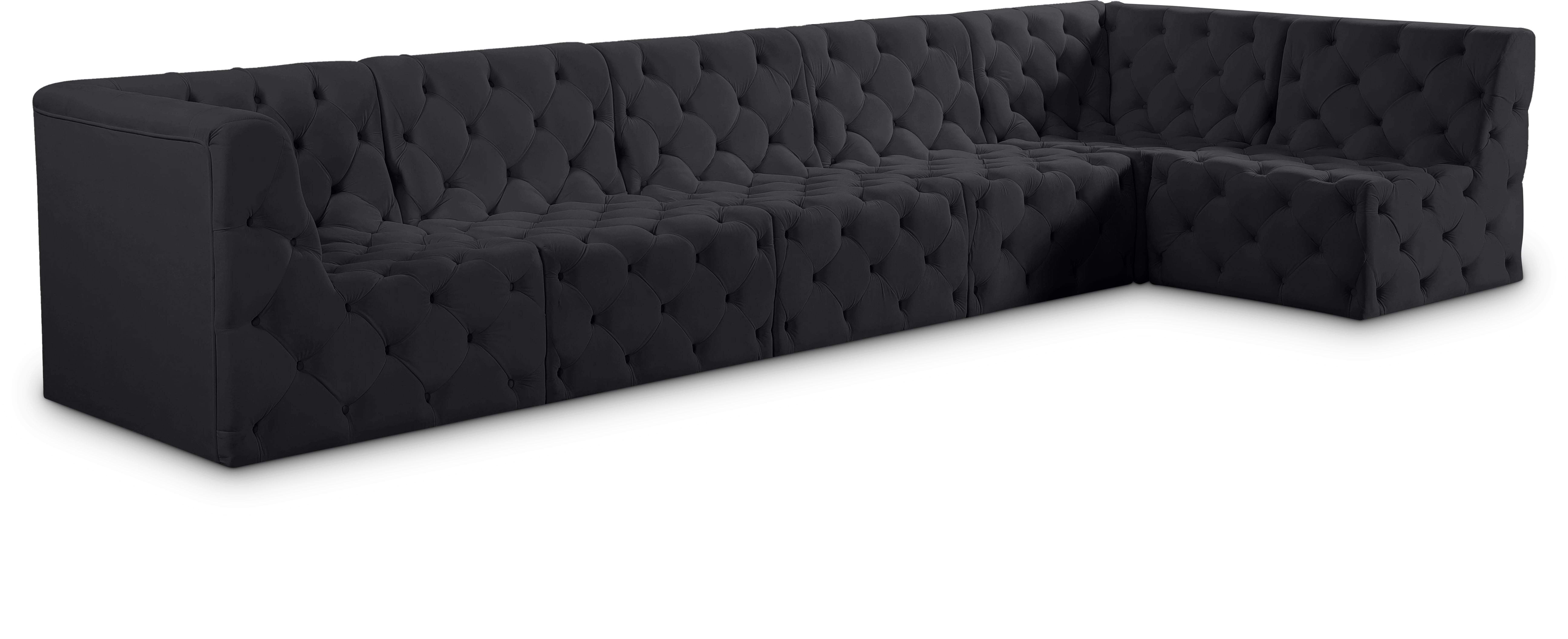 Tuft - 6 Piece Modular Sectional - Black