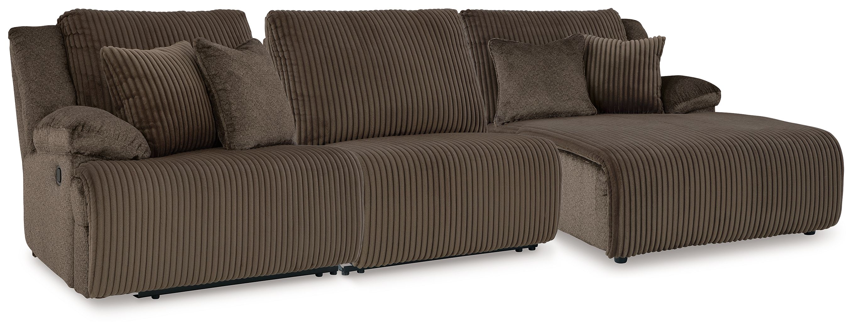 3 Pc · Reclining Sectional With Raf Press Back Chaise