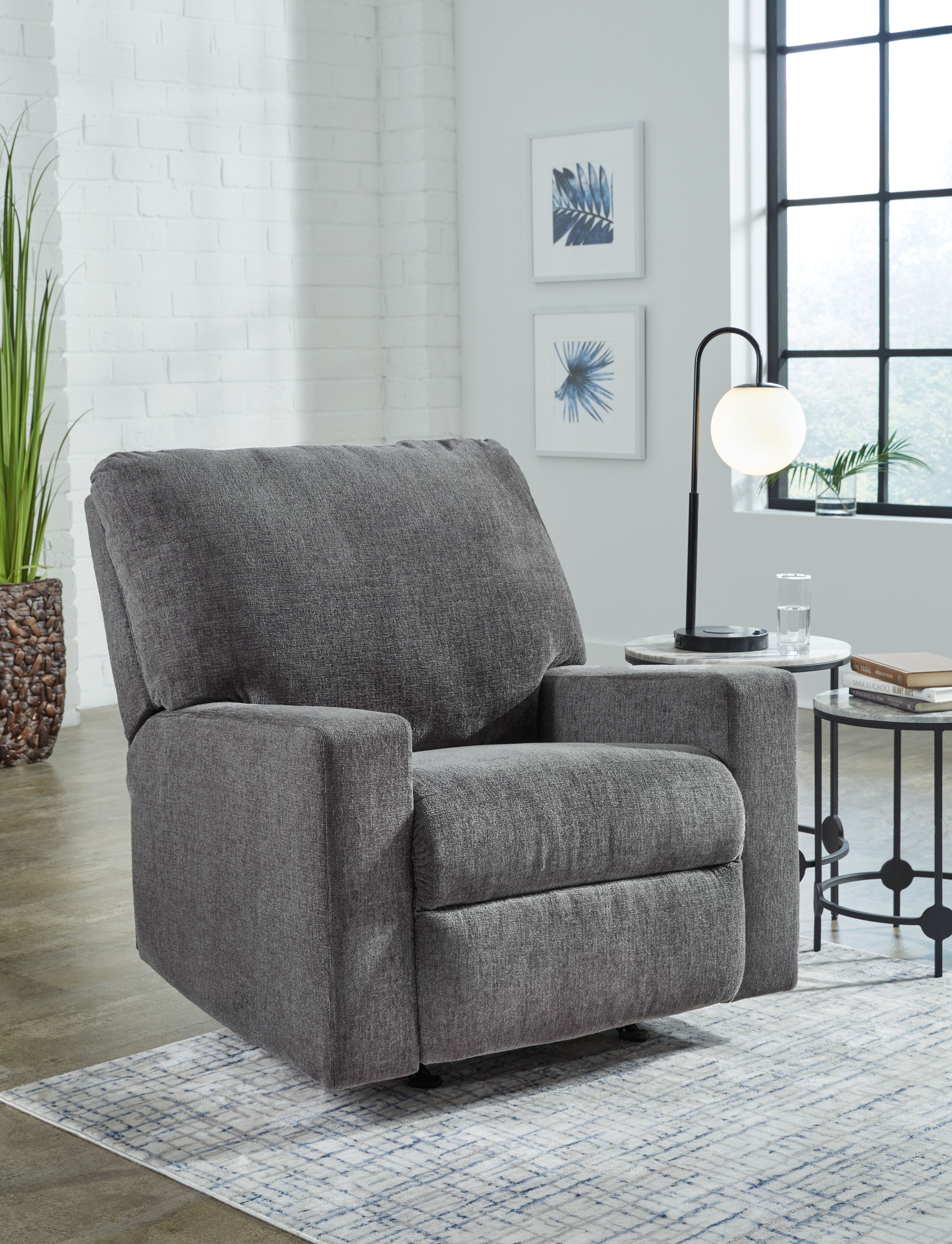 Rannis - 2 Pc. - Twin Sofa Sleeper, Rocker Recliner - Pewter