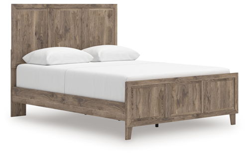 Rusticott - Queen Panel Bed - Brown, light brown