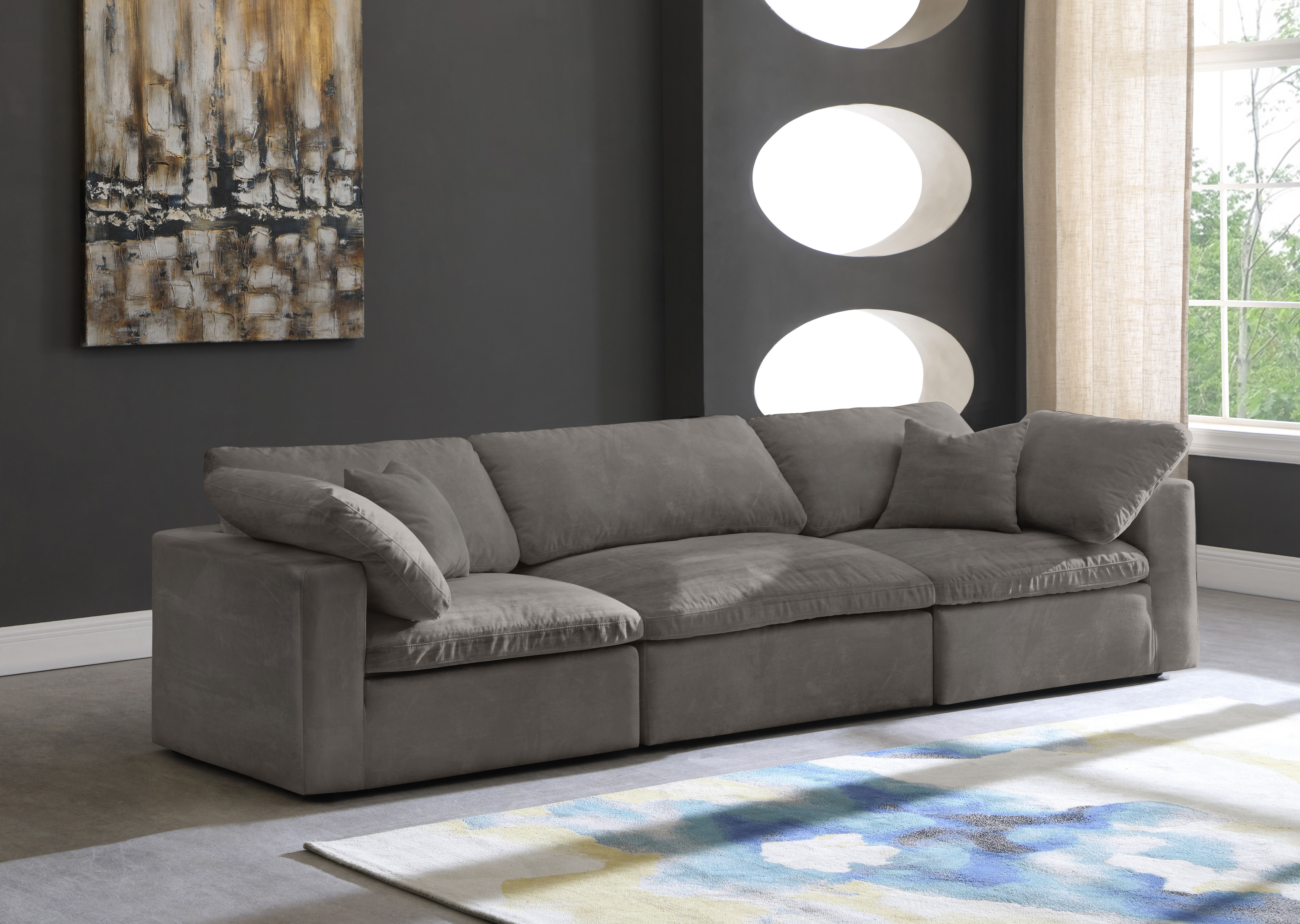 Cozy - 3 Piece Modular Sofa - Gray