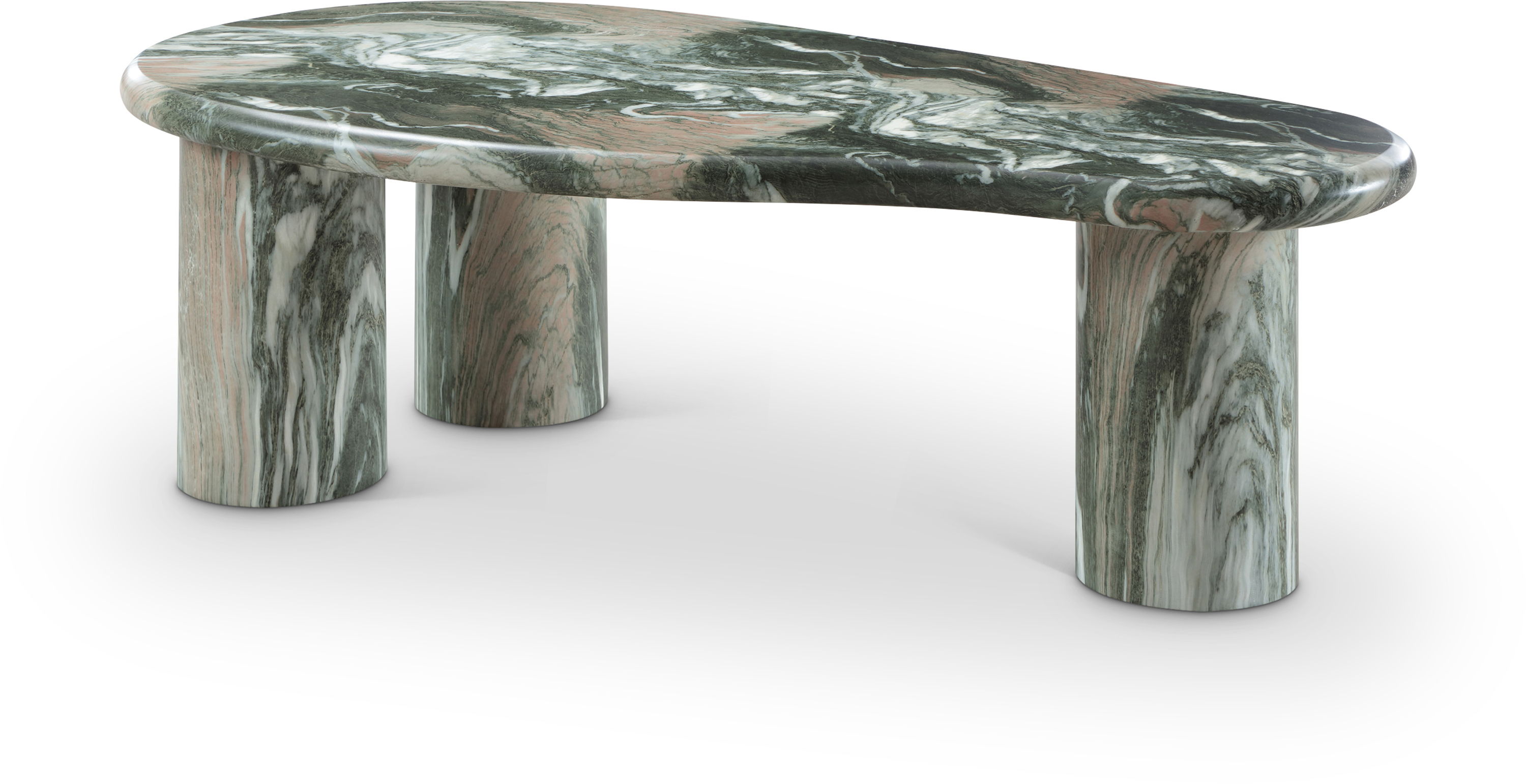 Sassari - Marble Finish Concrete Coffee Table - Green