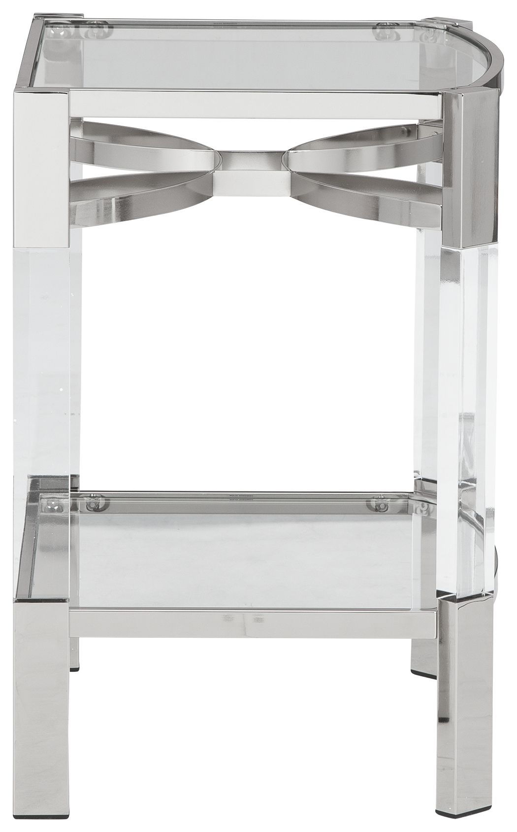 Ashley Furniture Chaseton - Accent Table - Clear / Silver Finish - Image 4