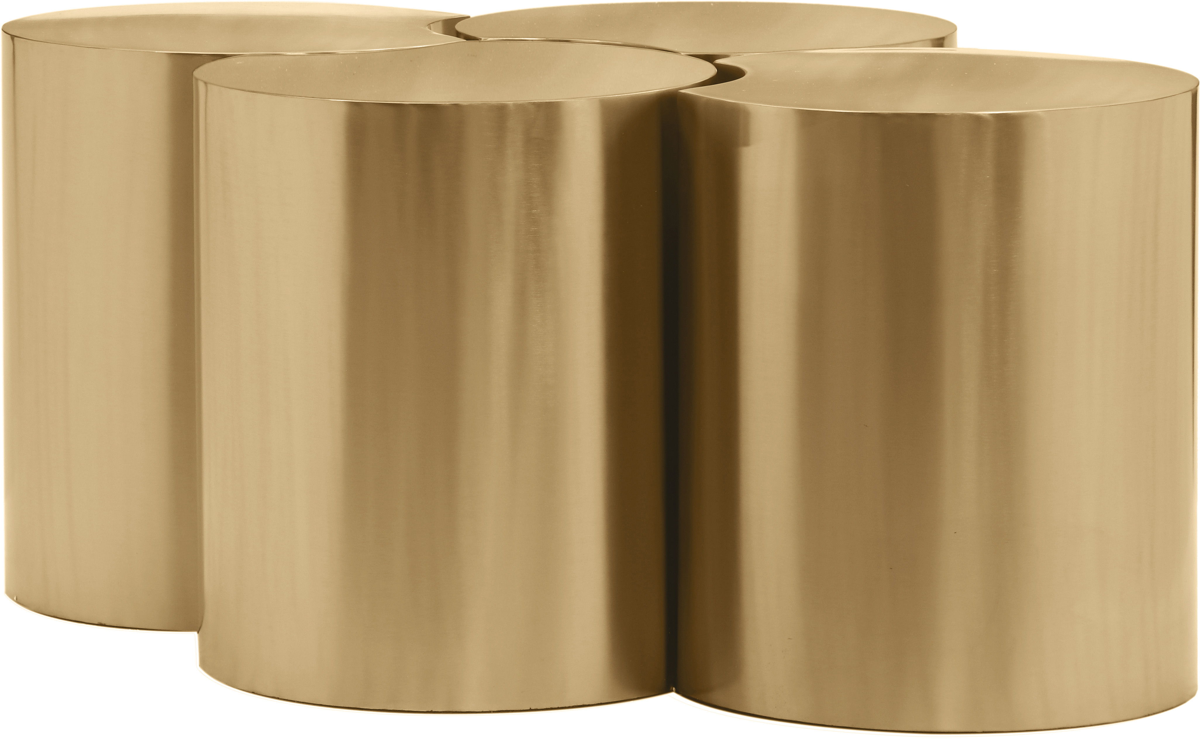 Dimple - 18" 4 Piece Modular Coffee Table - Gold