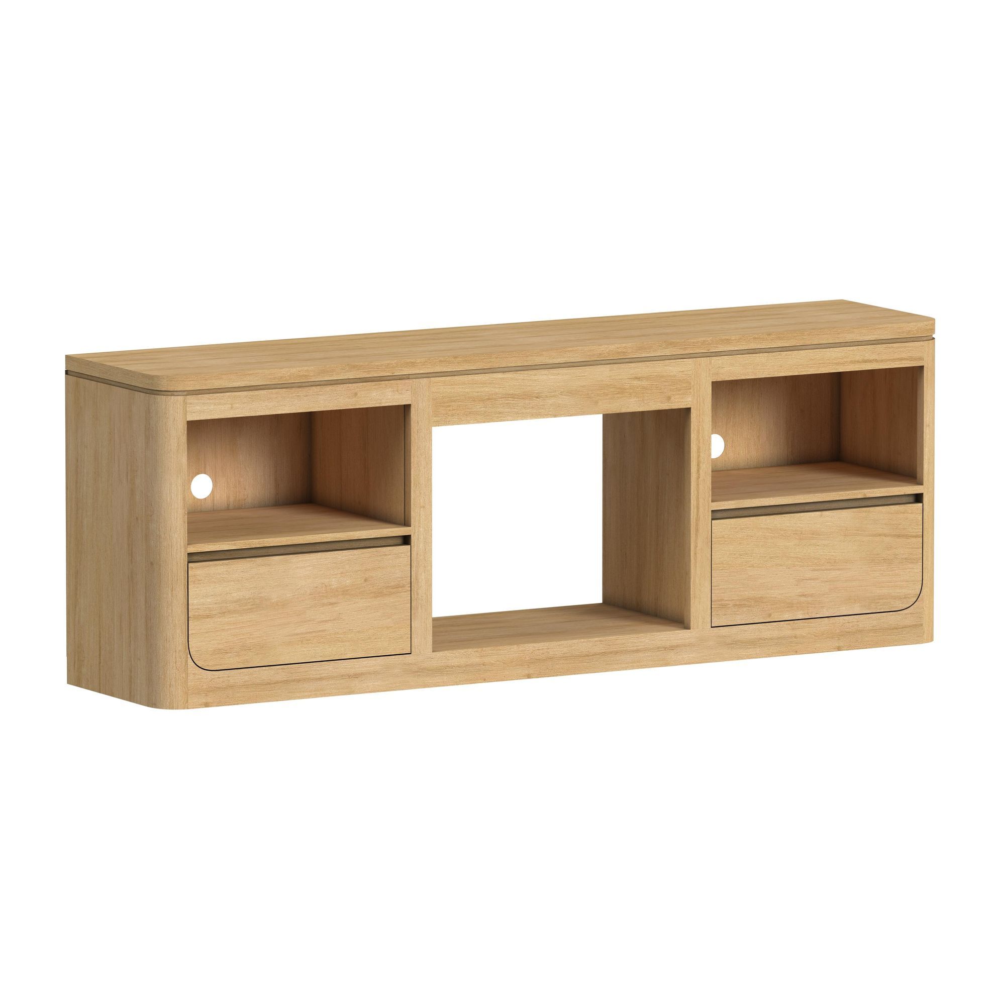 Rosalie - 71" TV Console Without Fireplace Insert - Natural