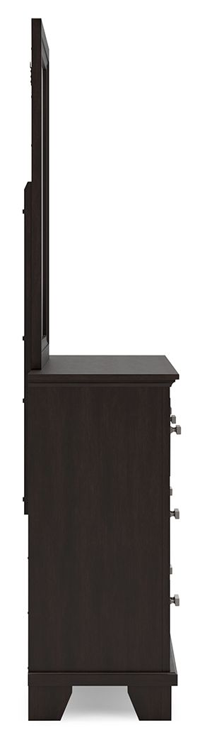 Ashley Furniture Covetown - Dresser And Mirror - Dark Brown - Image 5