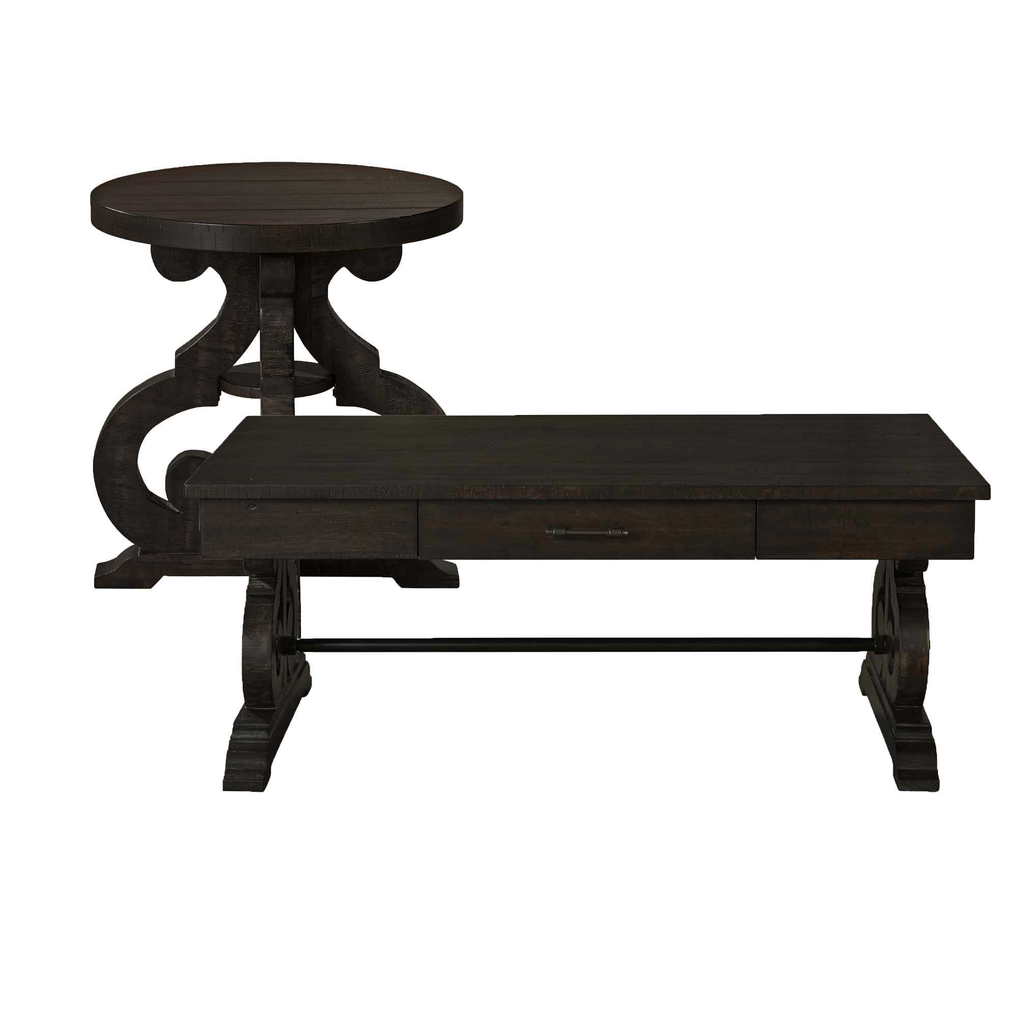 Stone - 2 Piece Occasional Set (Coffee And End Table) - Dark Walnut