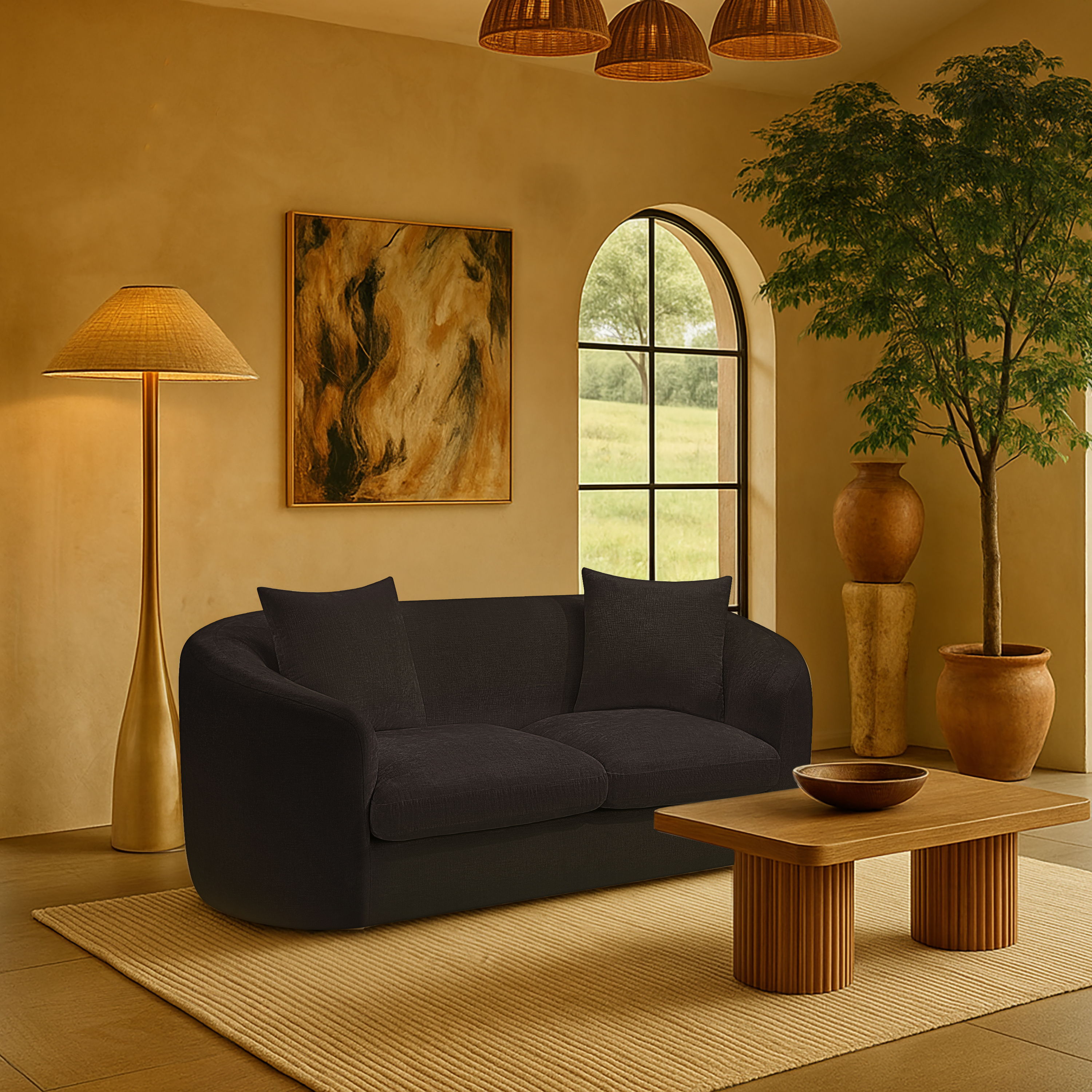 Penelope - Loveseat - Black