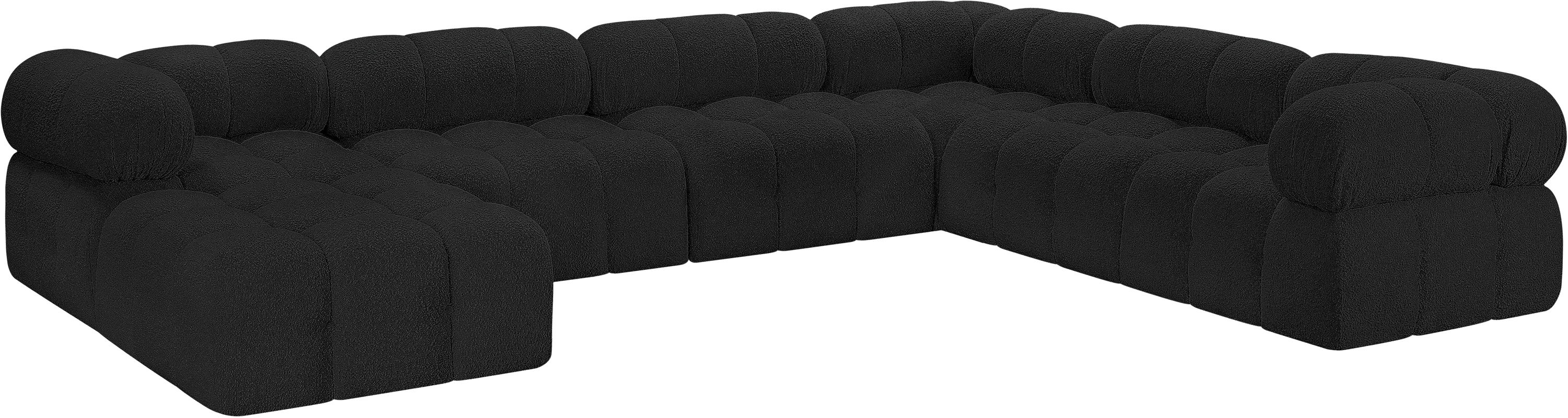Ames - 7 Piece Modular Sectional - Black