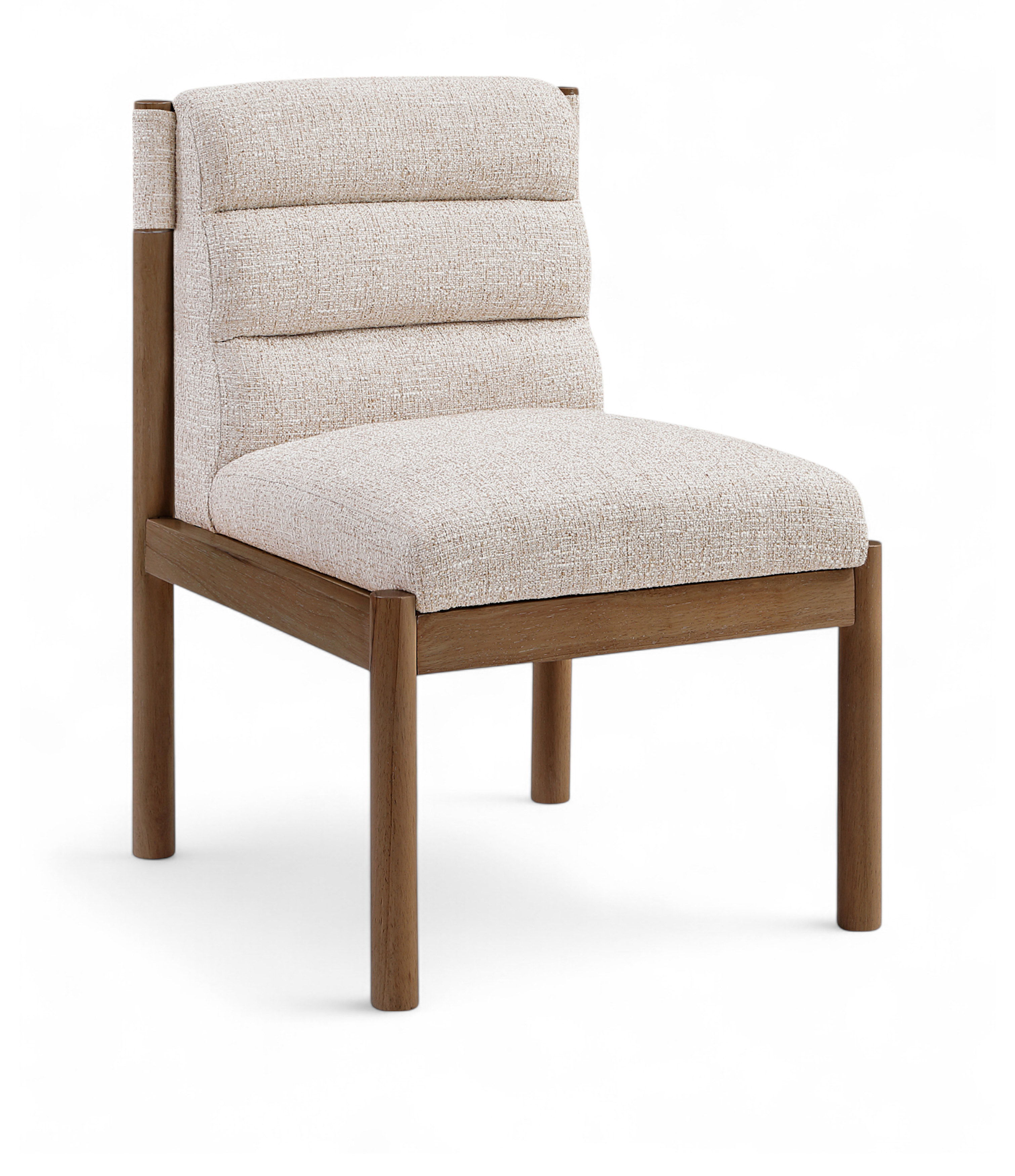 Eloura - Linen Textured Fabric Dining Chair (Set of 2) - Beige
