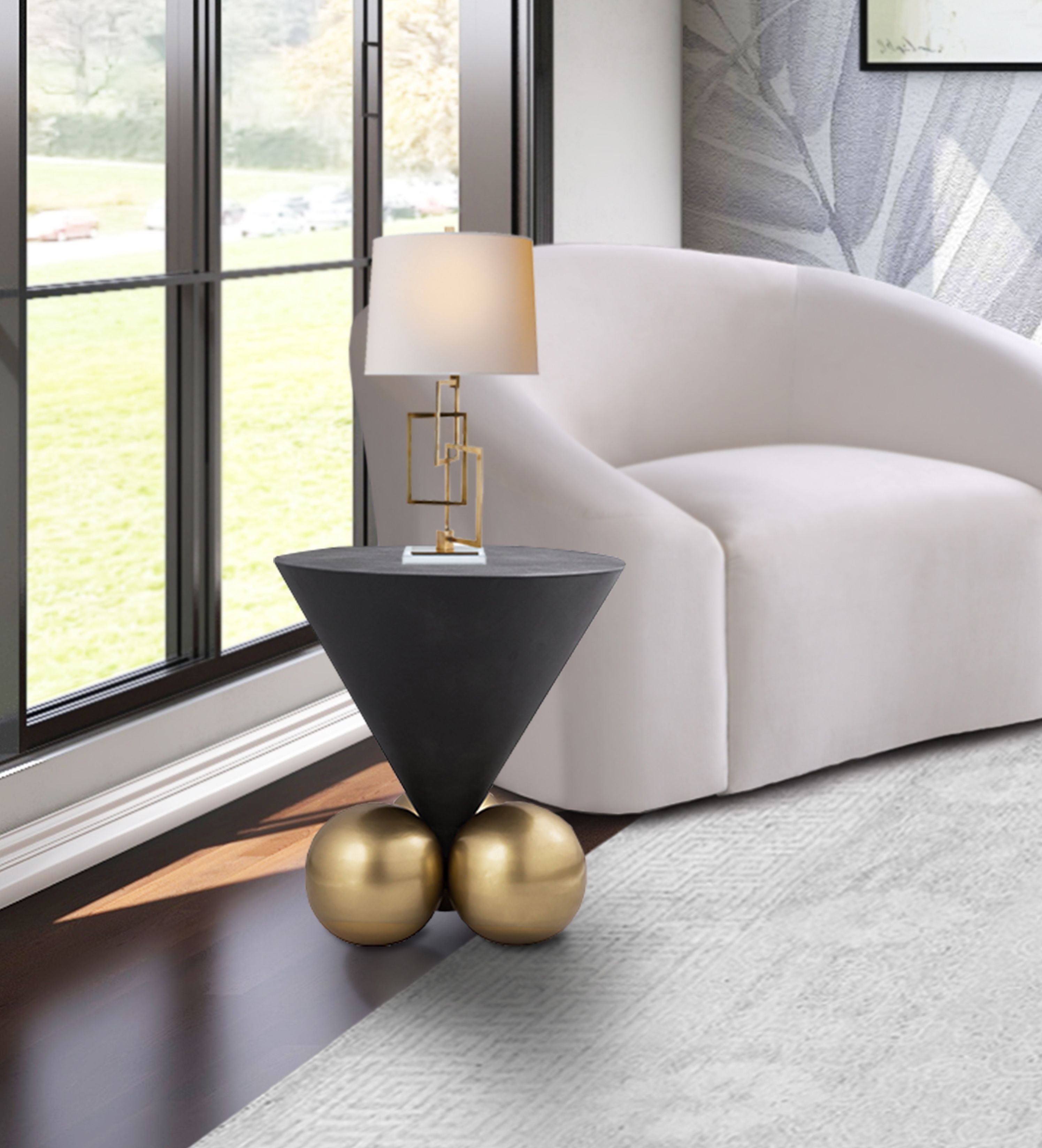 Naples - End Table - Gray Cement