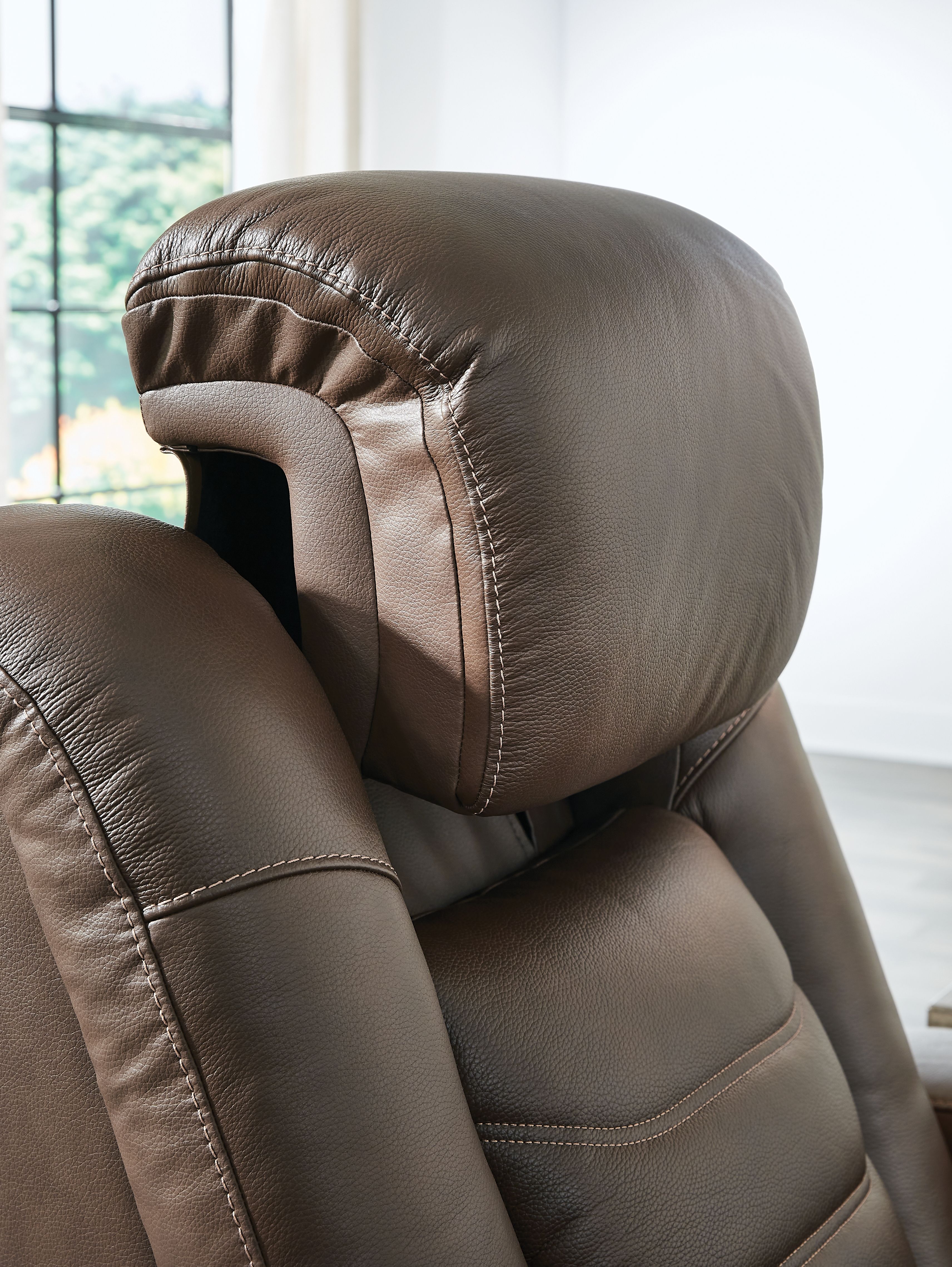Ashley Furniture High Impact - Power Recliner / Adj Headrest - Tobacco - Image 9