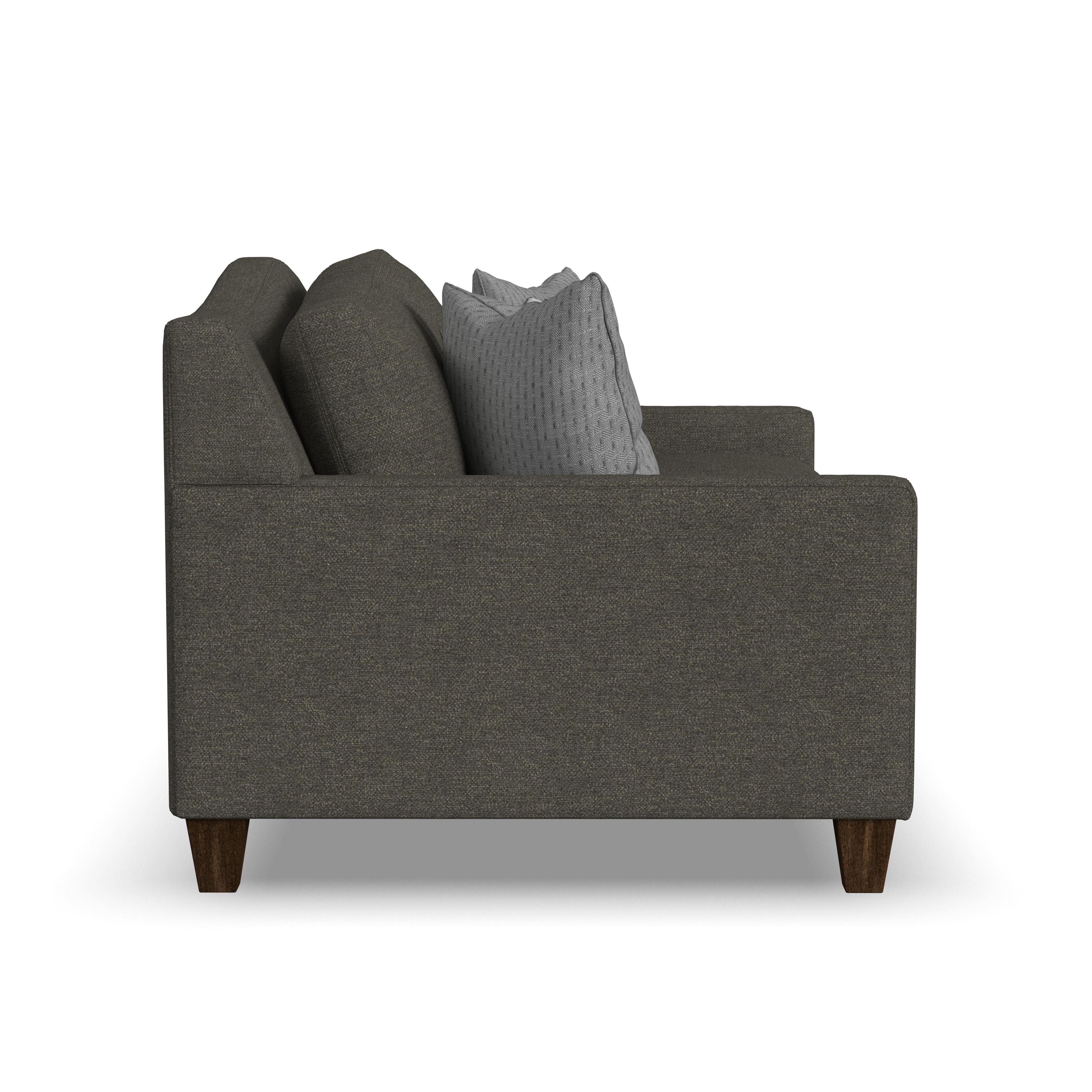 Lottie - Fabric Loveseat, dark gray, view 3