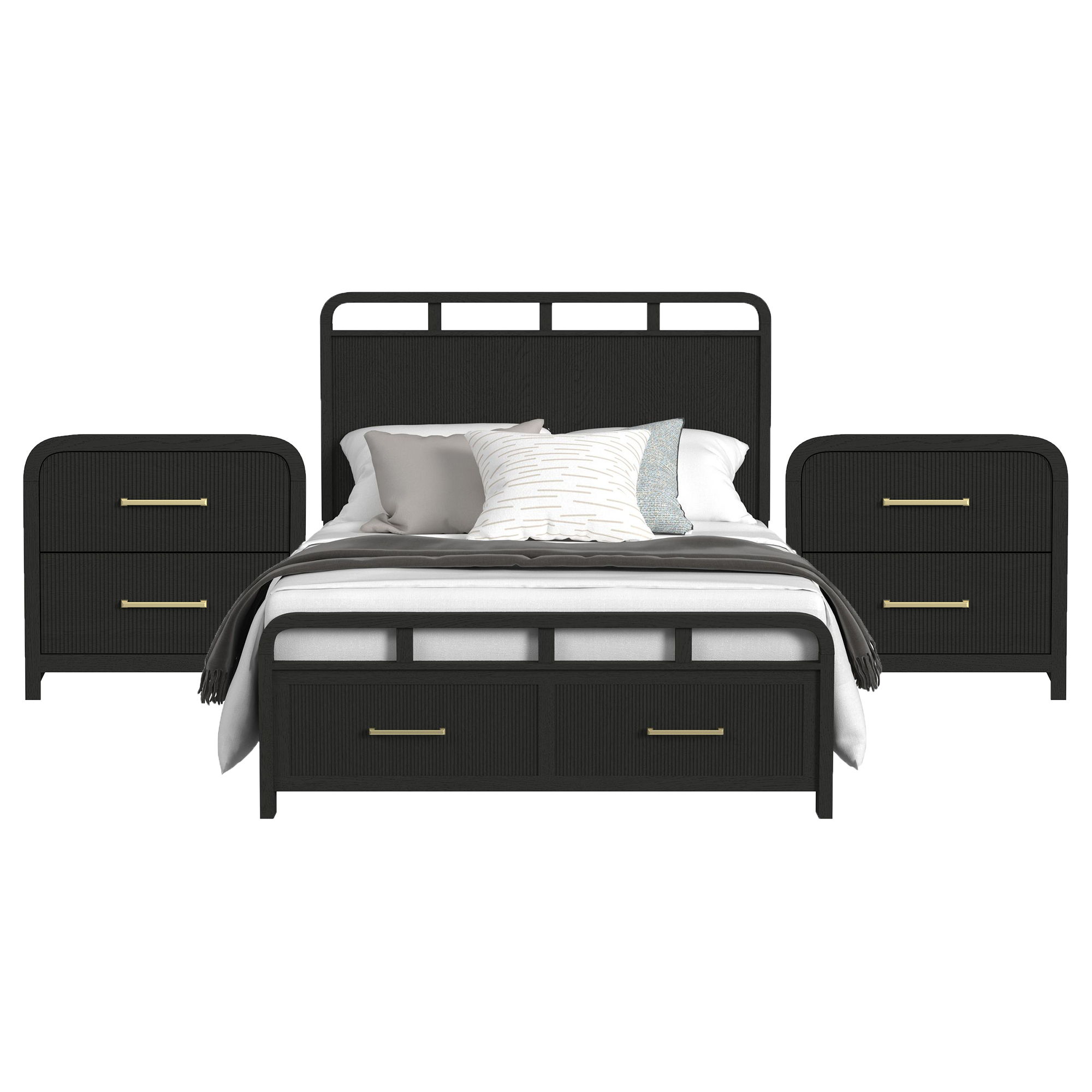 Full · 3 Pc · Bedroom Set With 2 Nightstands
