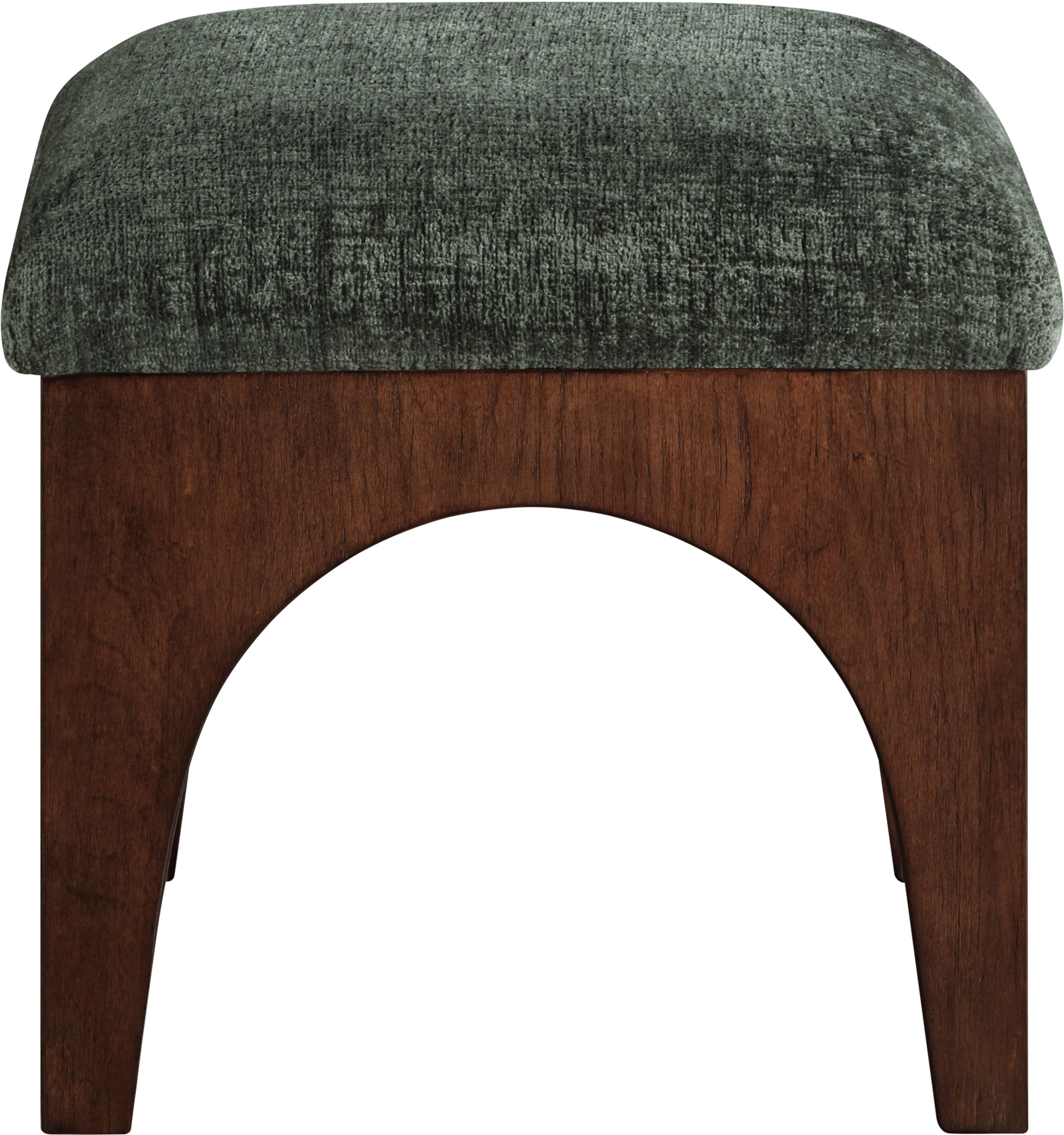 Lawson - Chenille Fabric Upholstered Ottoman - Green