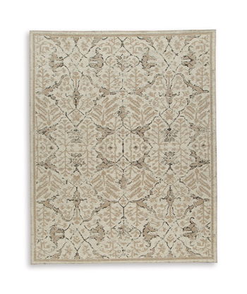 Audville – 8′ x 10′ Rug – Jute / Black / Ivory