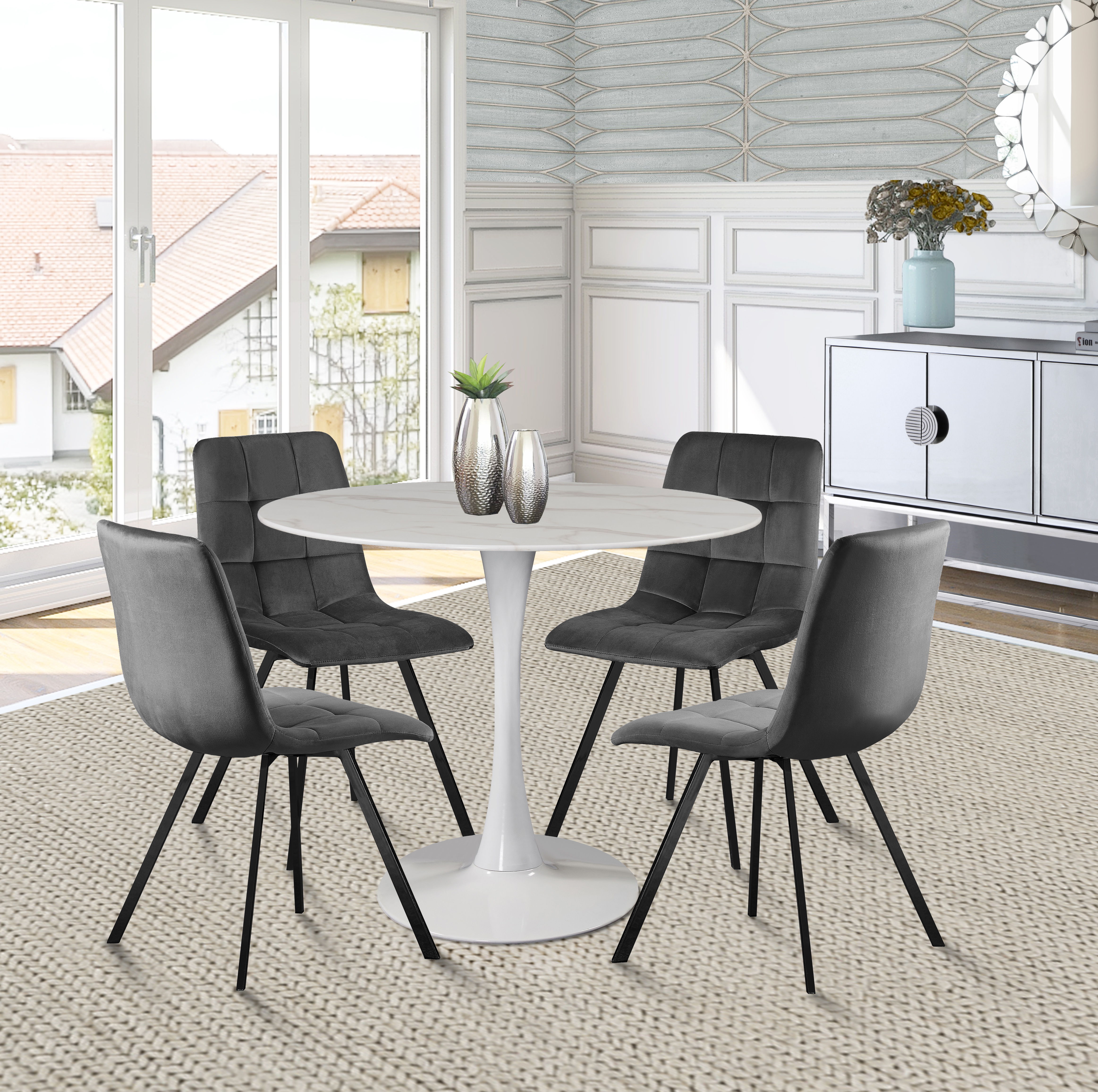 Holly - 36" Dining Table - White