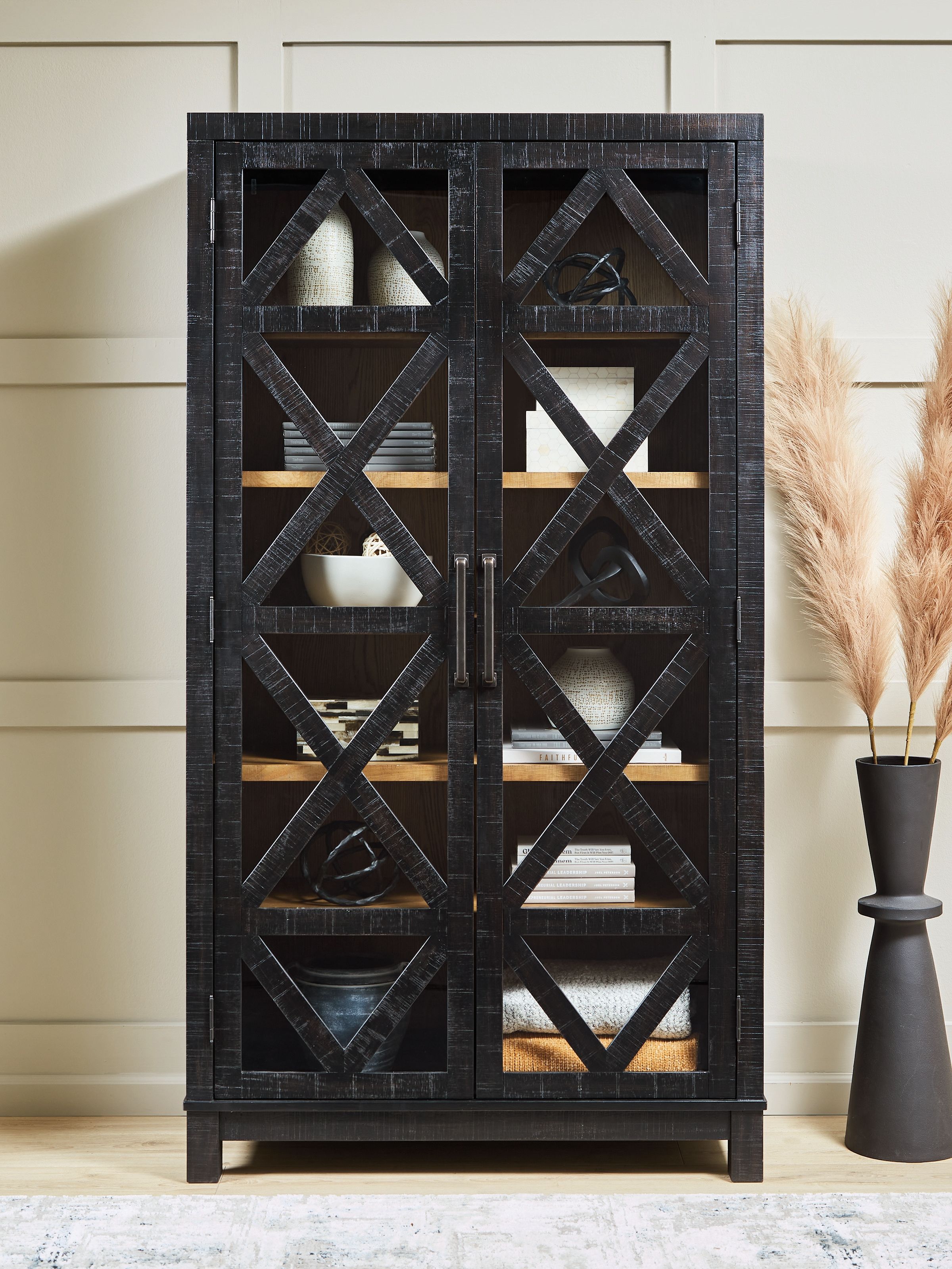 Ashley Furniture Christop - Accent Cabinet - Black / Brown - Image 2