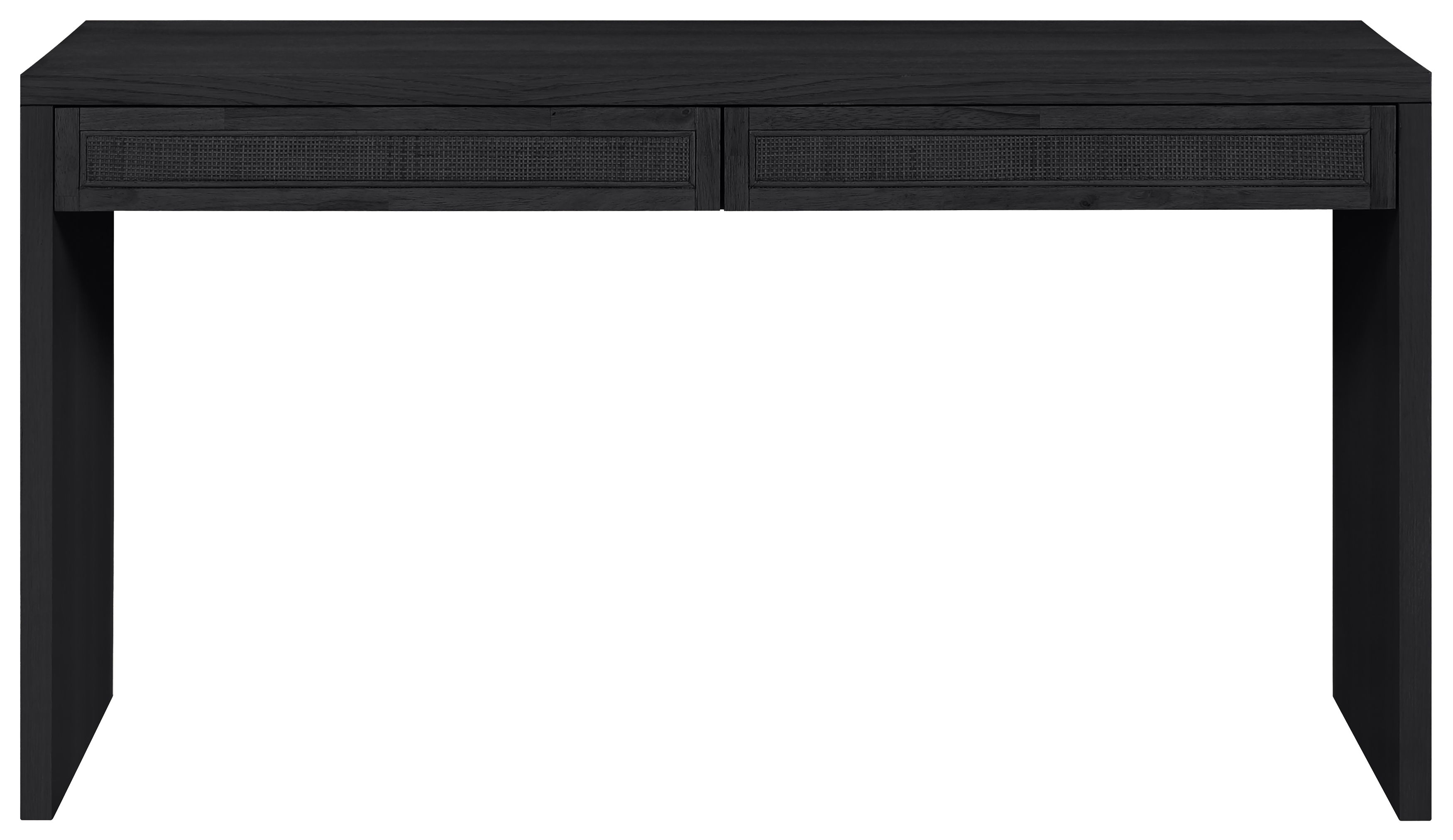 Avro - Solid Wood And Oak Veneer Desk - Black