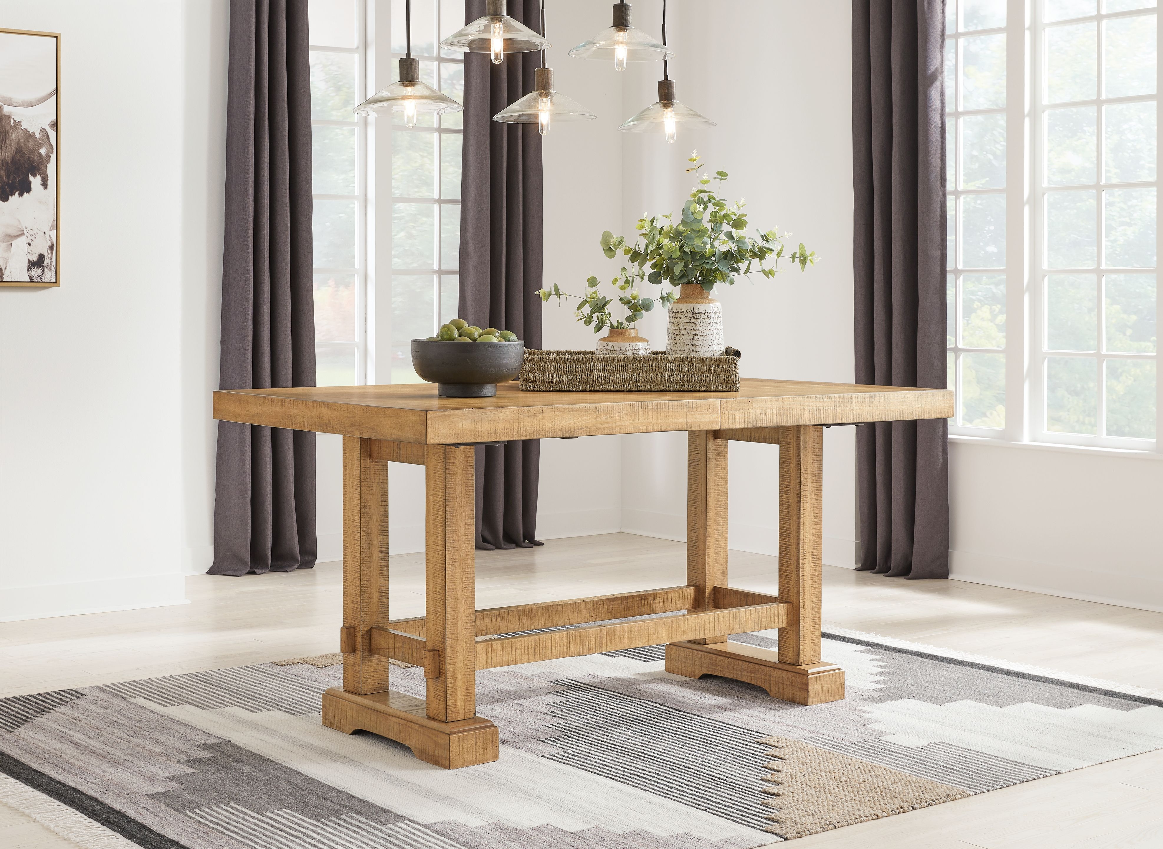 Ashley Furniture Havonplane - Rectangular Dining Room Counter Extension Table - Brown - Image 9