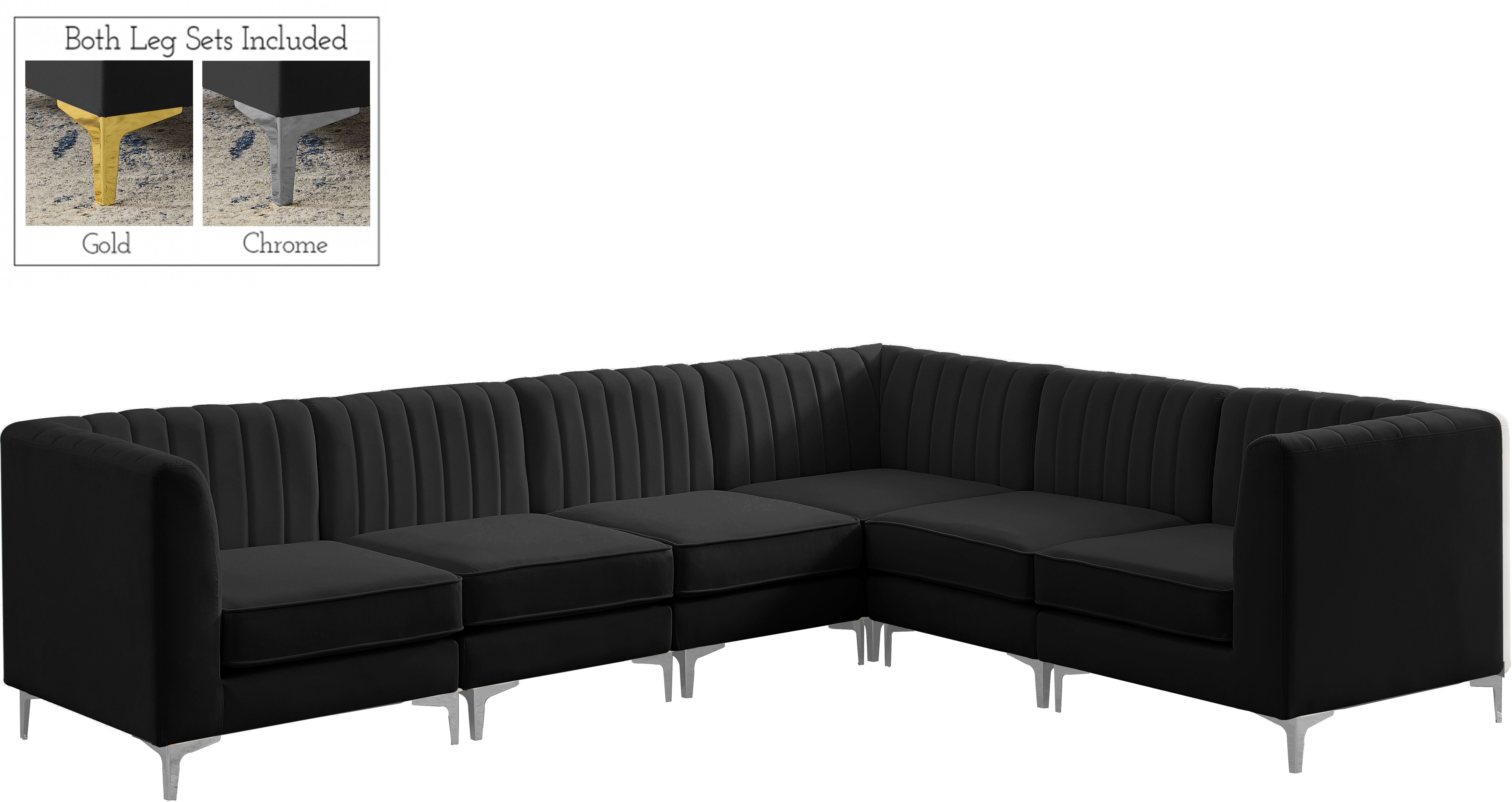 Alina - 6 Piece Modular Sectional - Black
