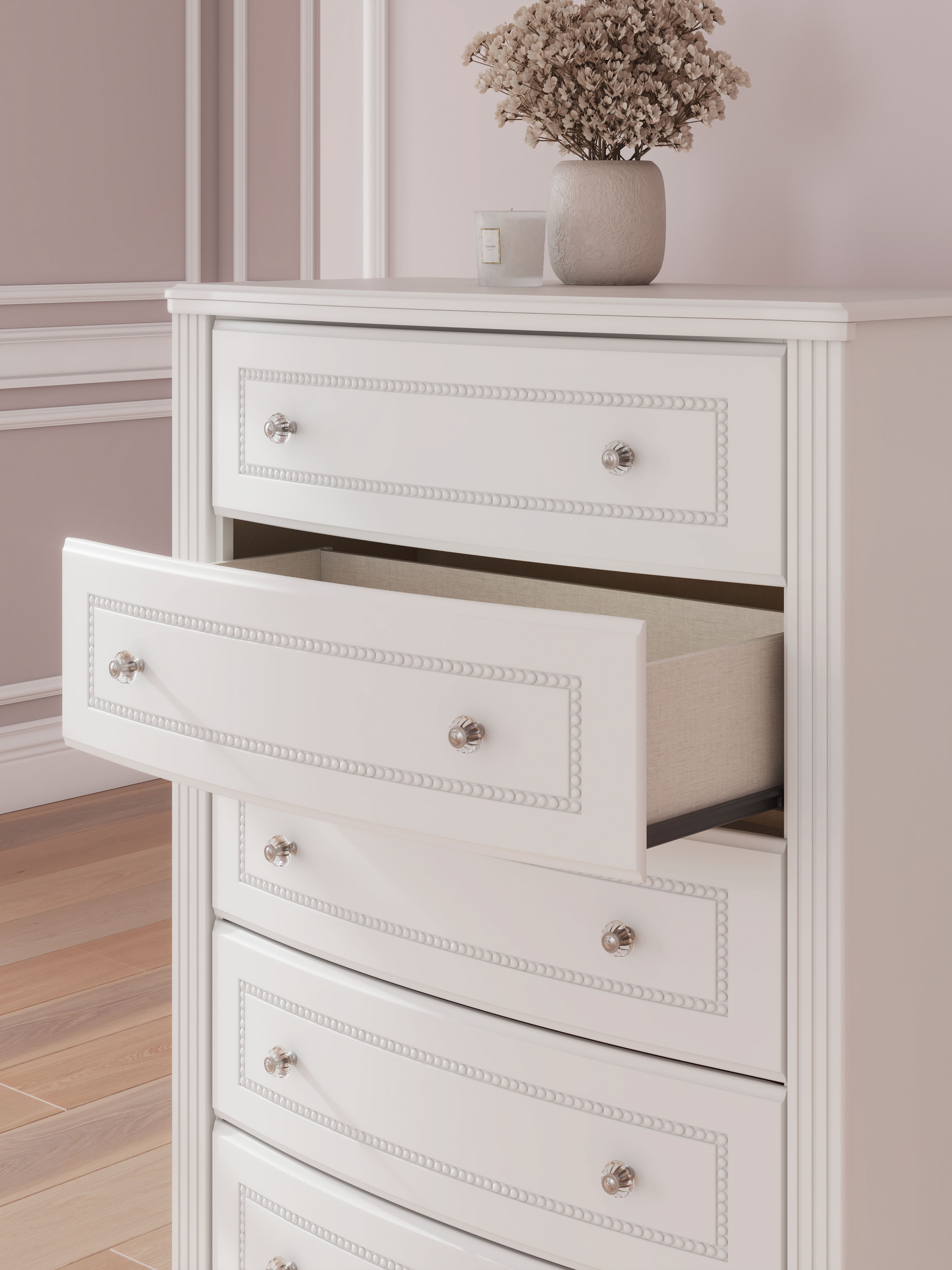 Ashley Furniture Kozlani - Five Drawer Chest - White - Image 10