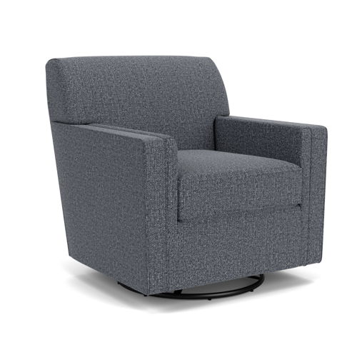 Nora - Fabric Swivel Chair, dark gray
