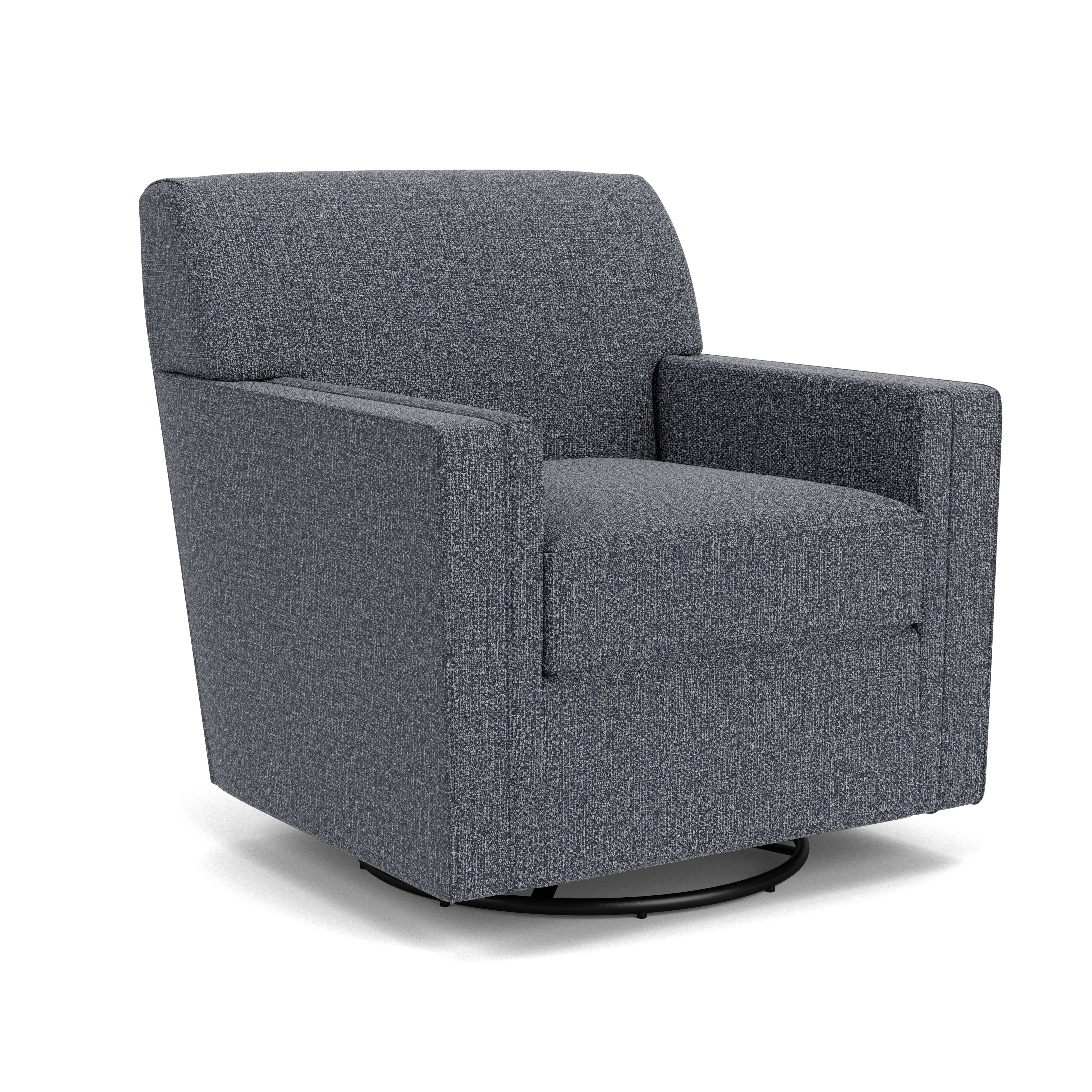 Nora - Fabric Swivel Chair, dark gray