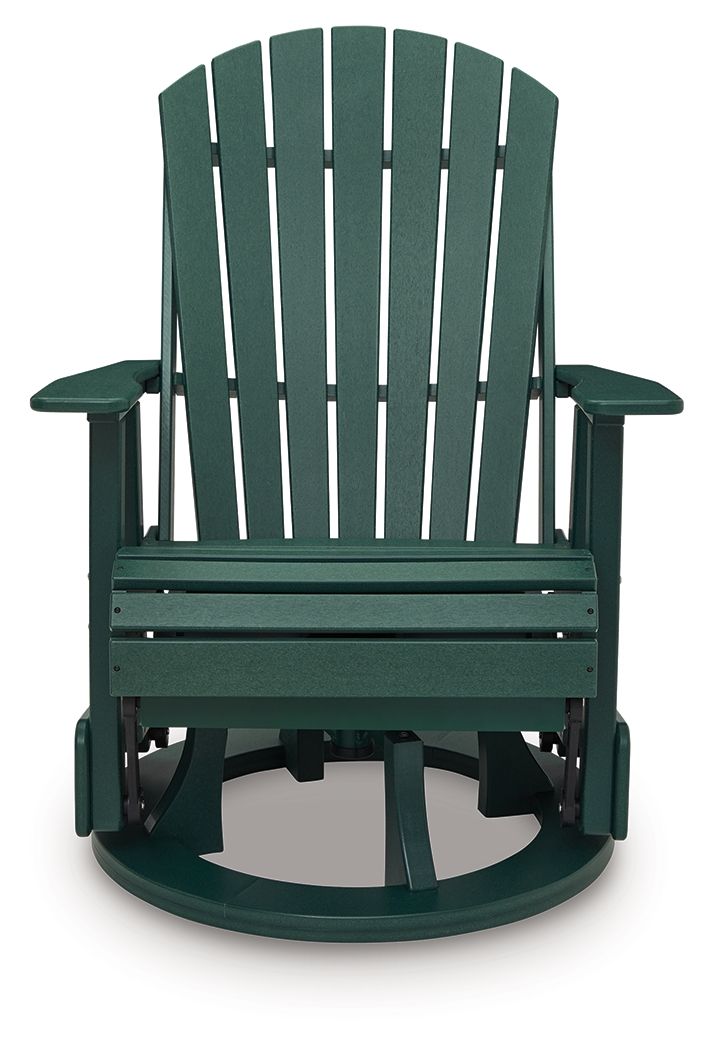Ashley Furniture Shell Beach - Swivel Glider Chair - Green - Image 4