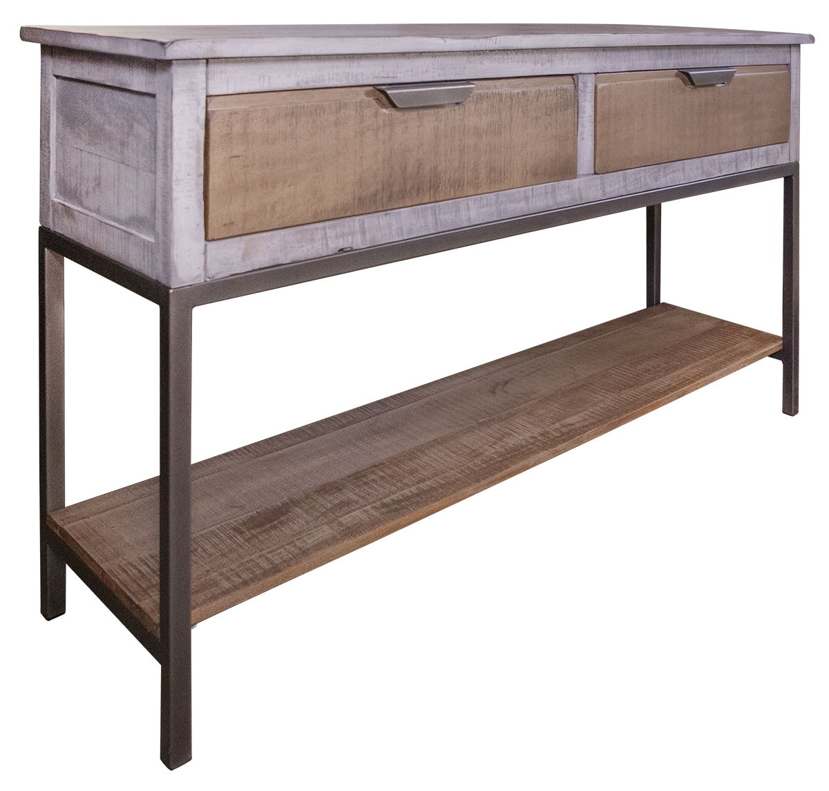 International Furniture Direct Mita - Sofa Table - Honey Brown / Light Gray