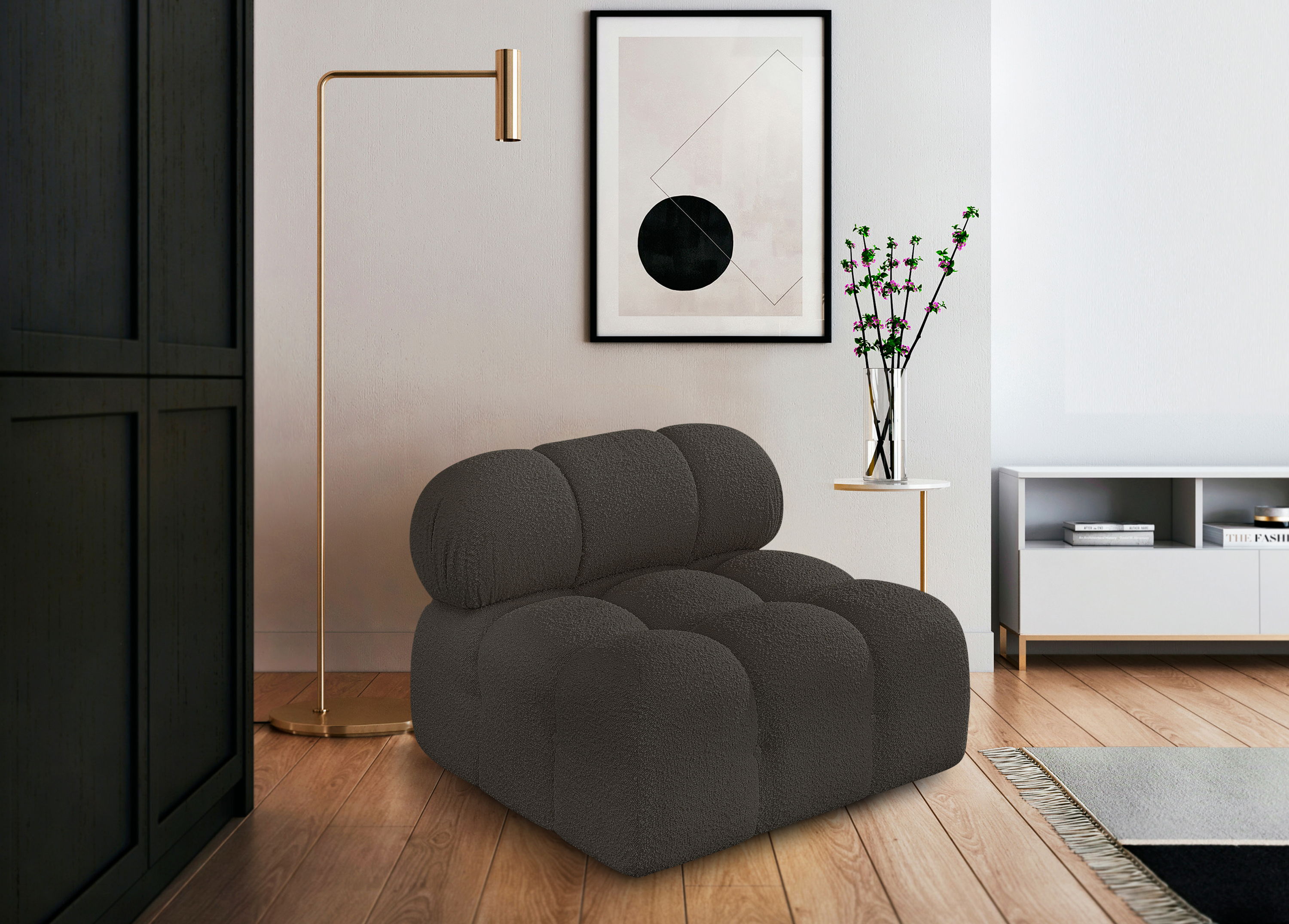 Ames - Armless Chair - Brown