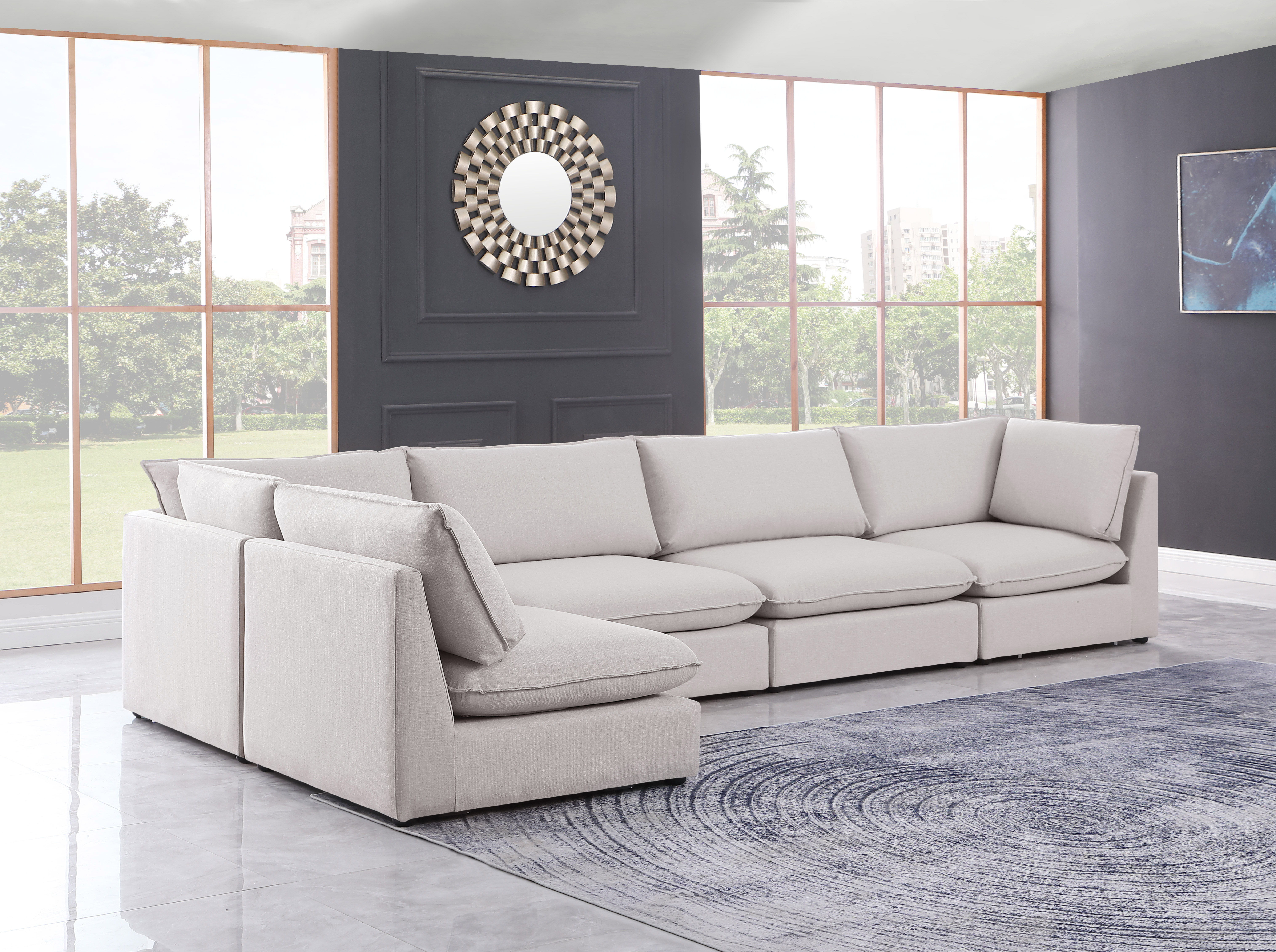 Mackenzie - 5 Piece Modular Sectional - Beige