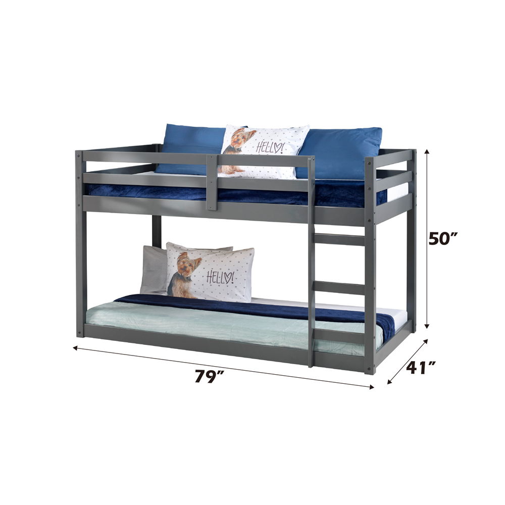 Gaston - Twin Loft Bed - Gray, gray, view 6