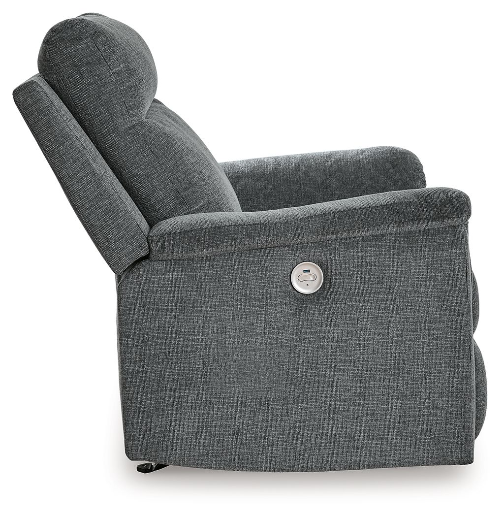 Ashley Furniture Barnsana - Power Rocker Recliner - Gravel - Image 5