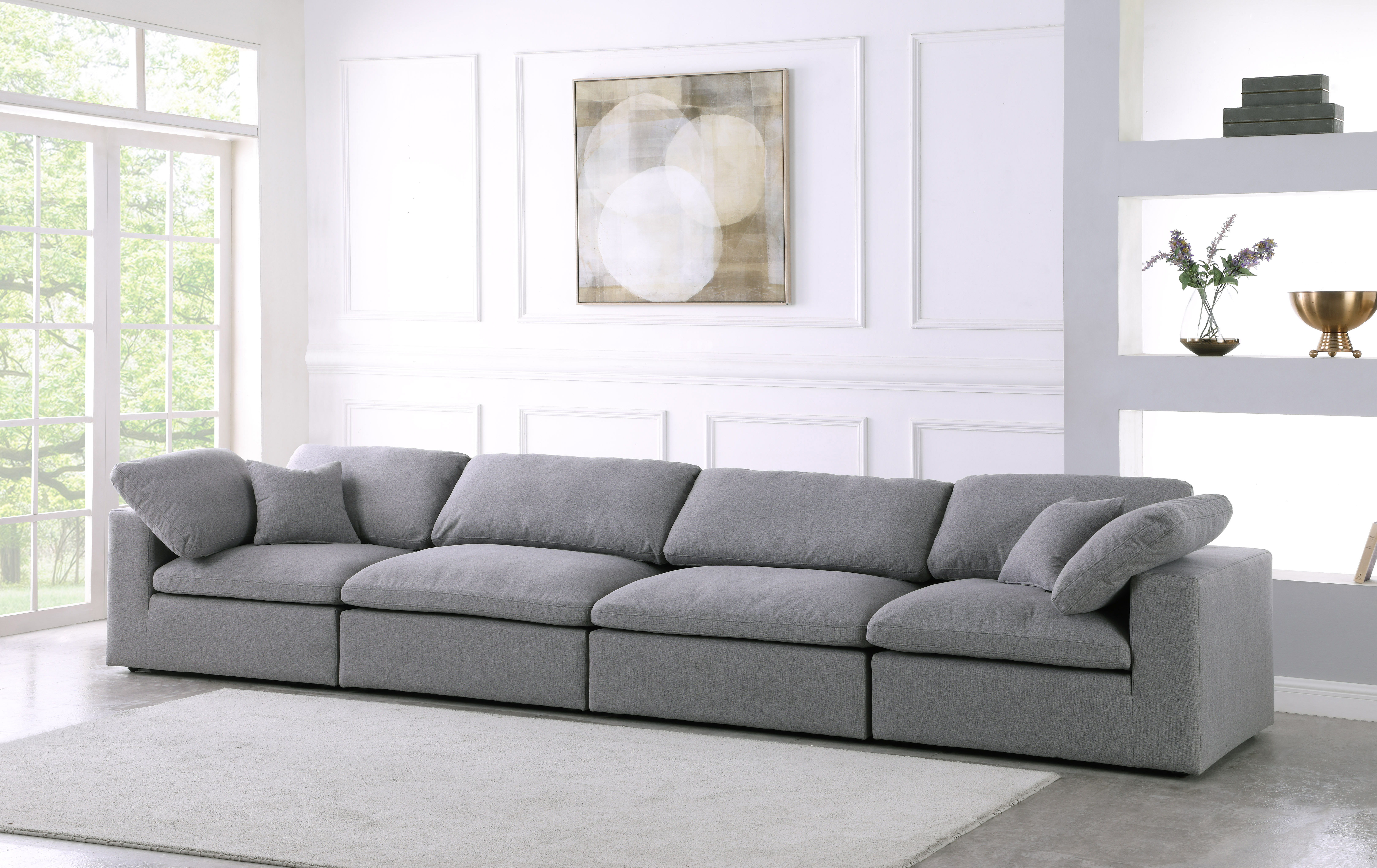 Serene - 4 Piece Modular Sofa - Gray
