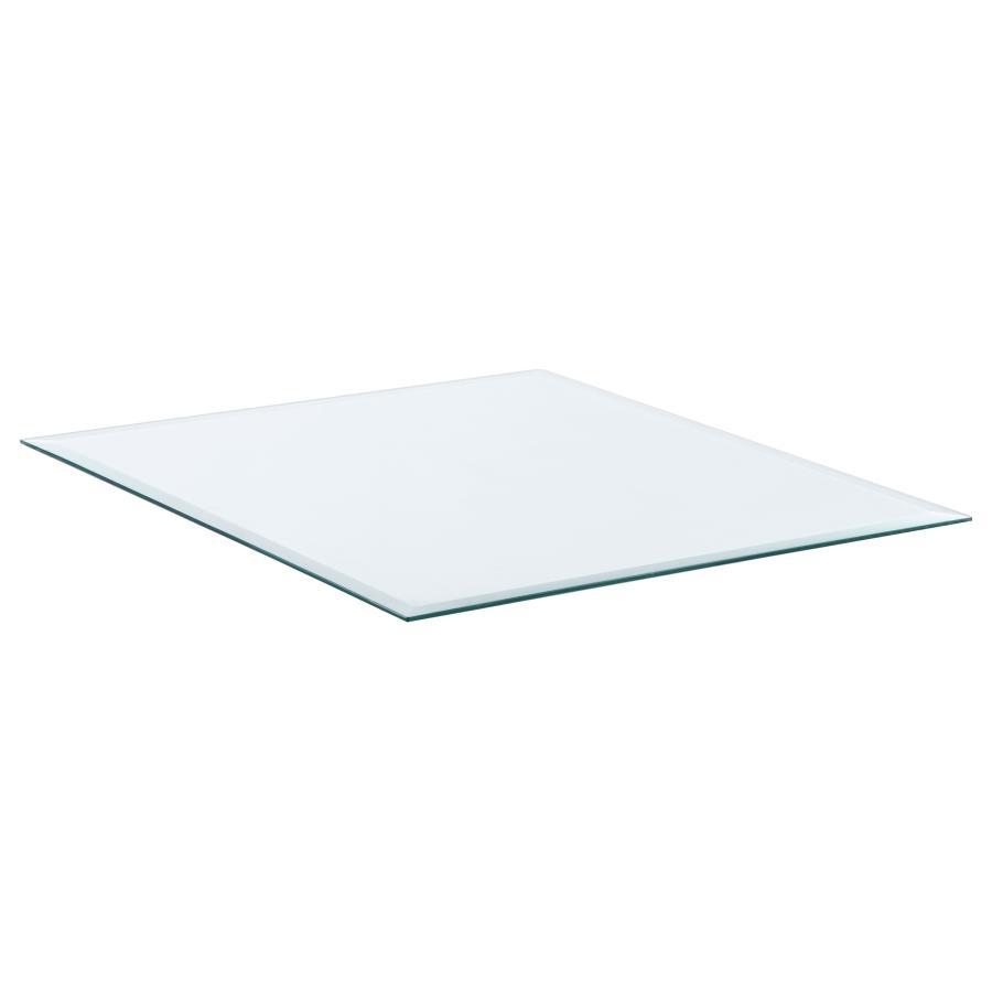 24\" 6mm Square Glass Top - Clear