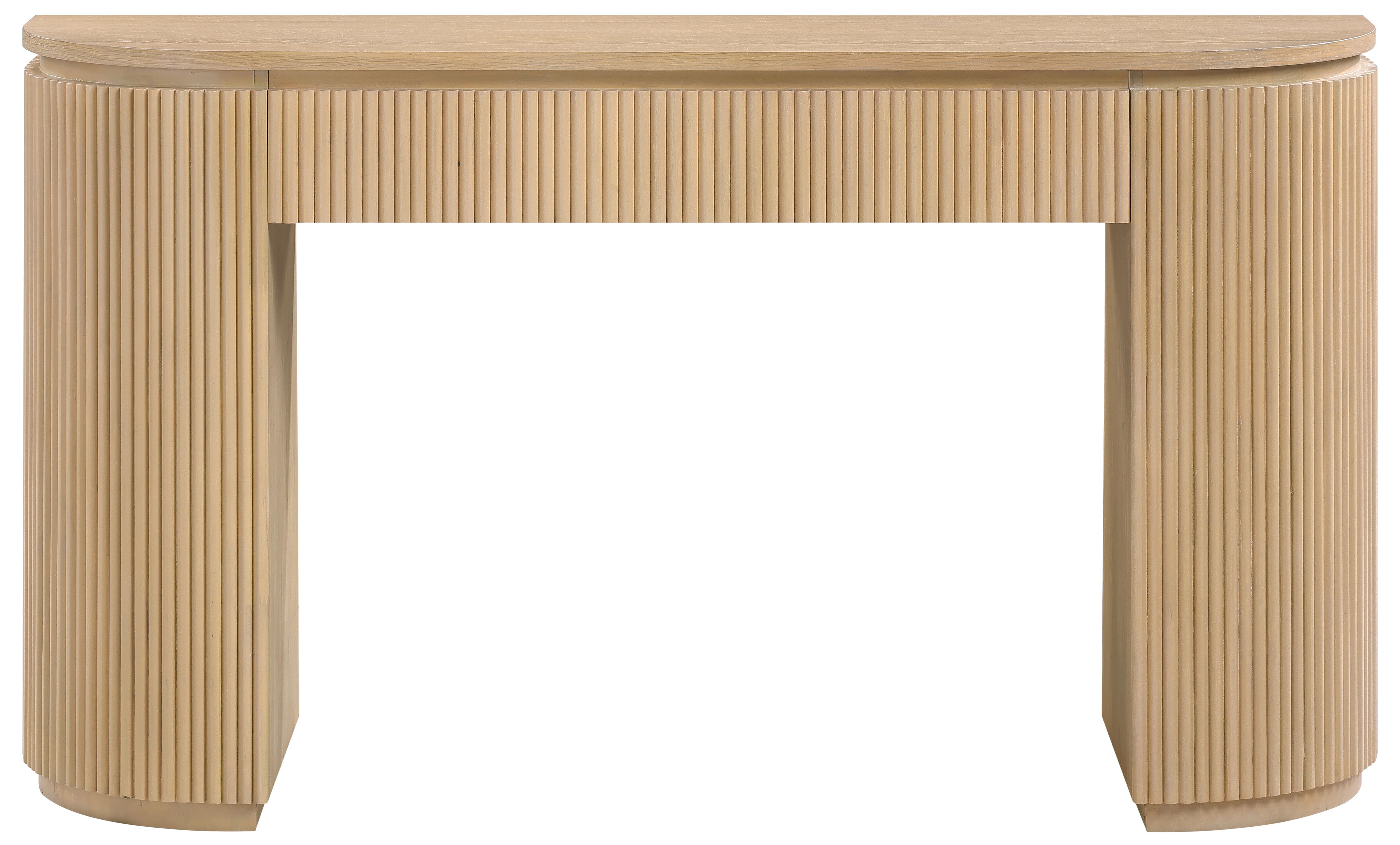 Astrid - Solid Wood And Oak Veneer Console Table - Natural