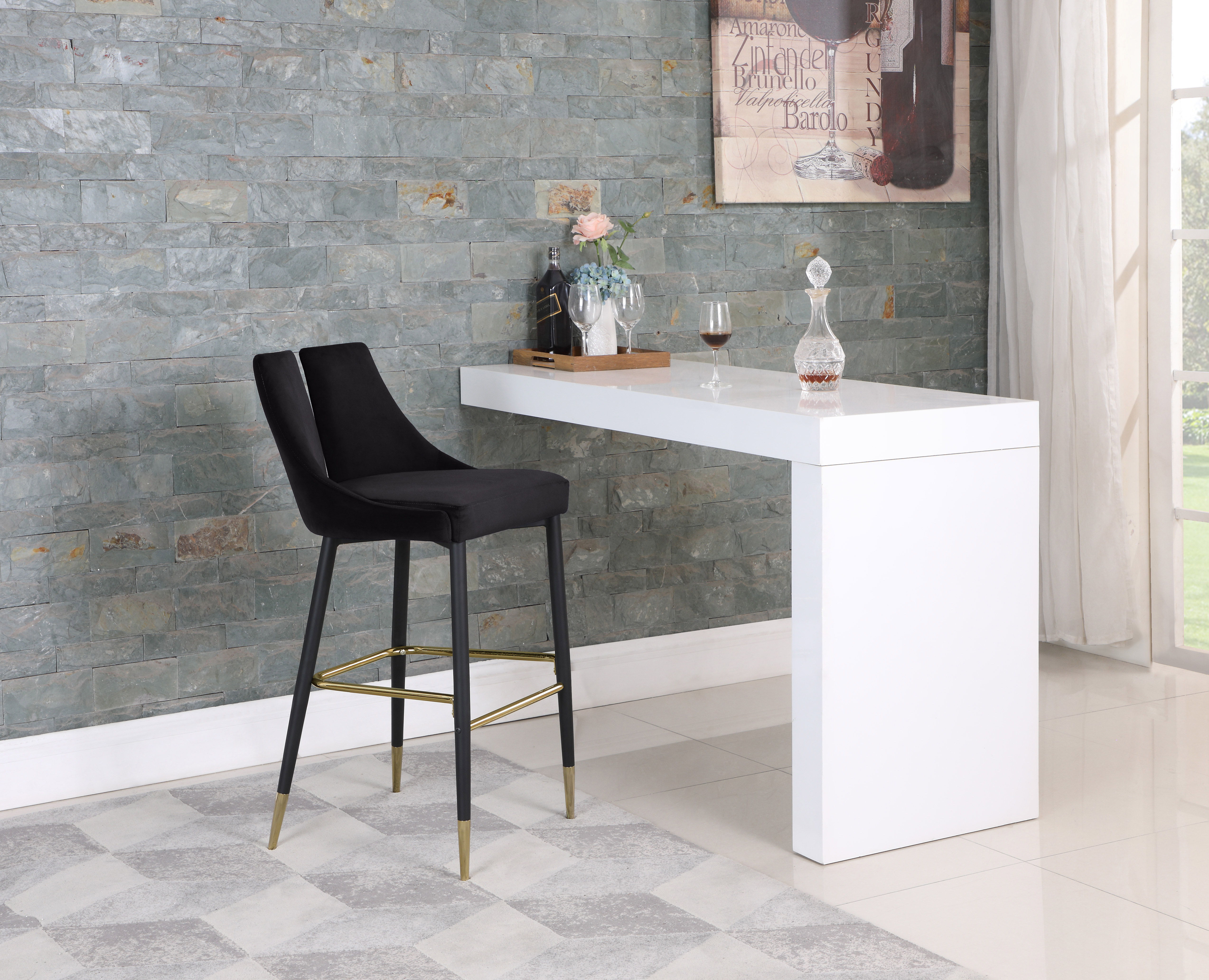 Sleek - Stool (Set of 2) - Black